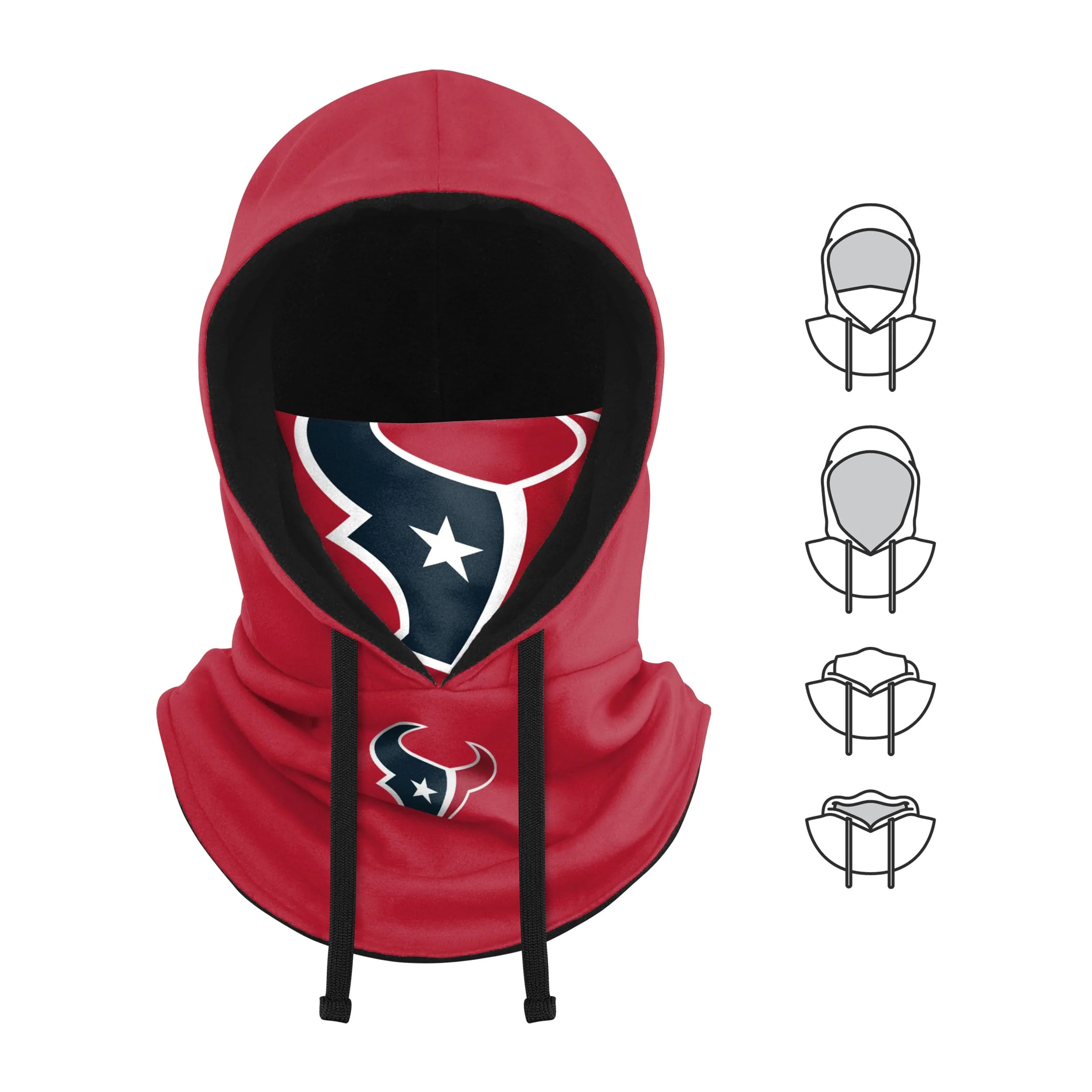 Houston Texans NFL Alternate Team Color Drawstring Hooded Gaiter - Image 5
