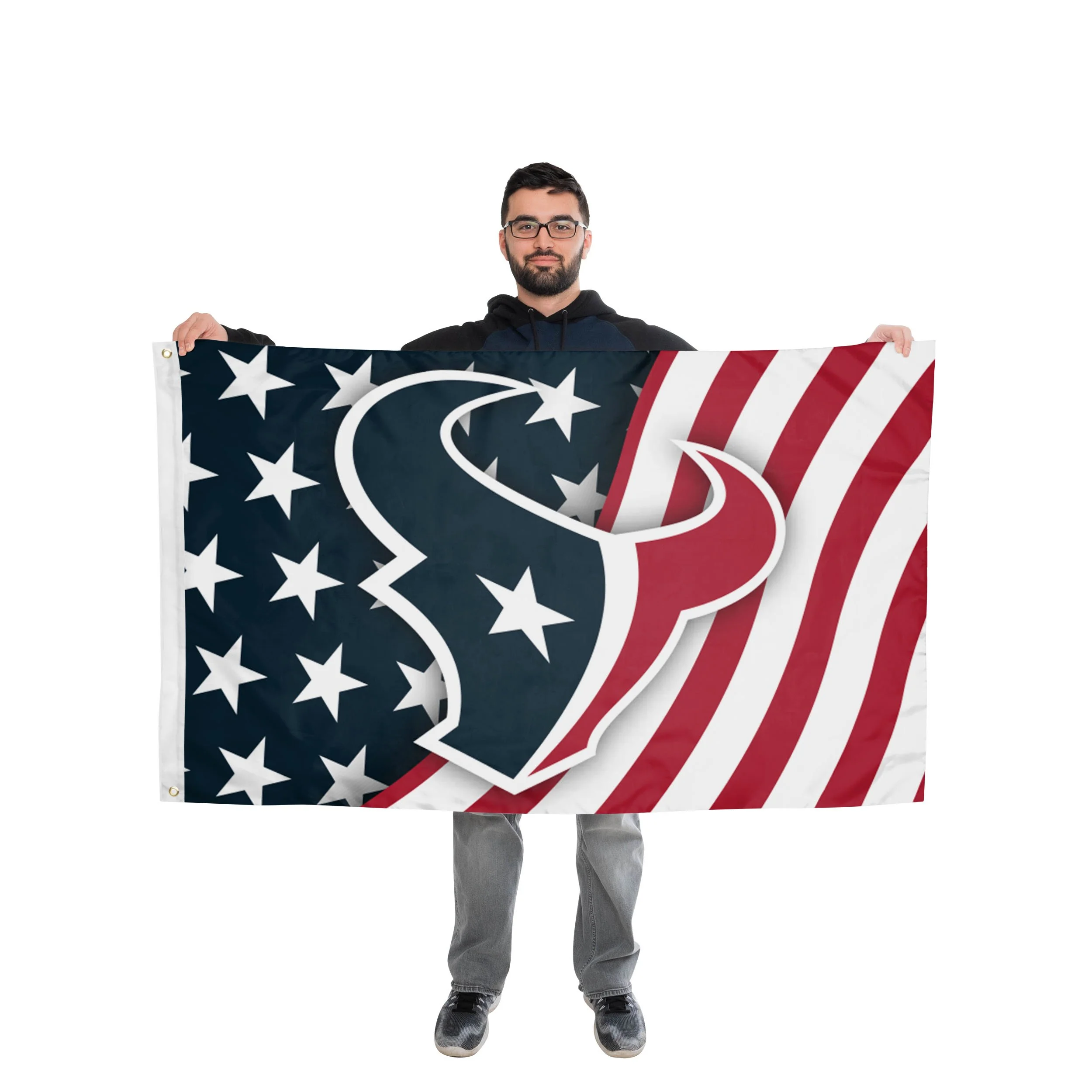 Houston Texans NFL Americana Horizontal Flag - Image 2