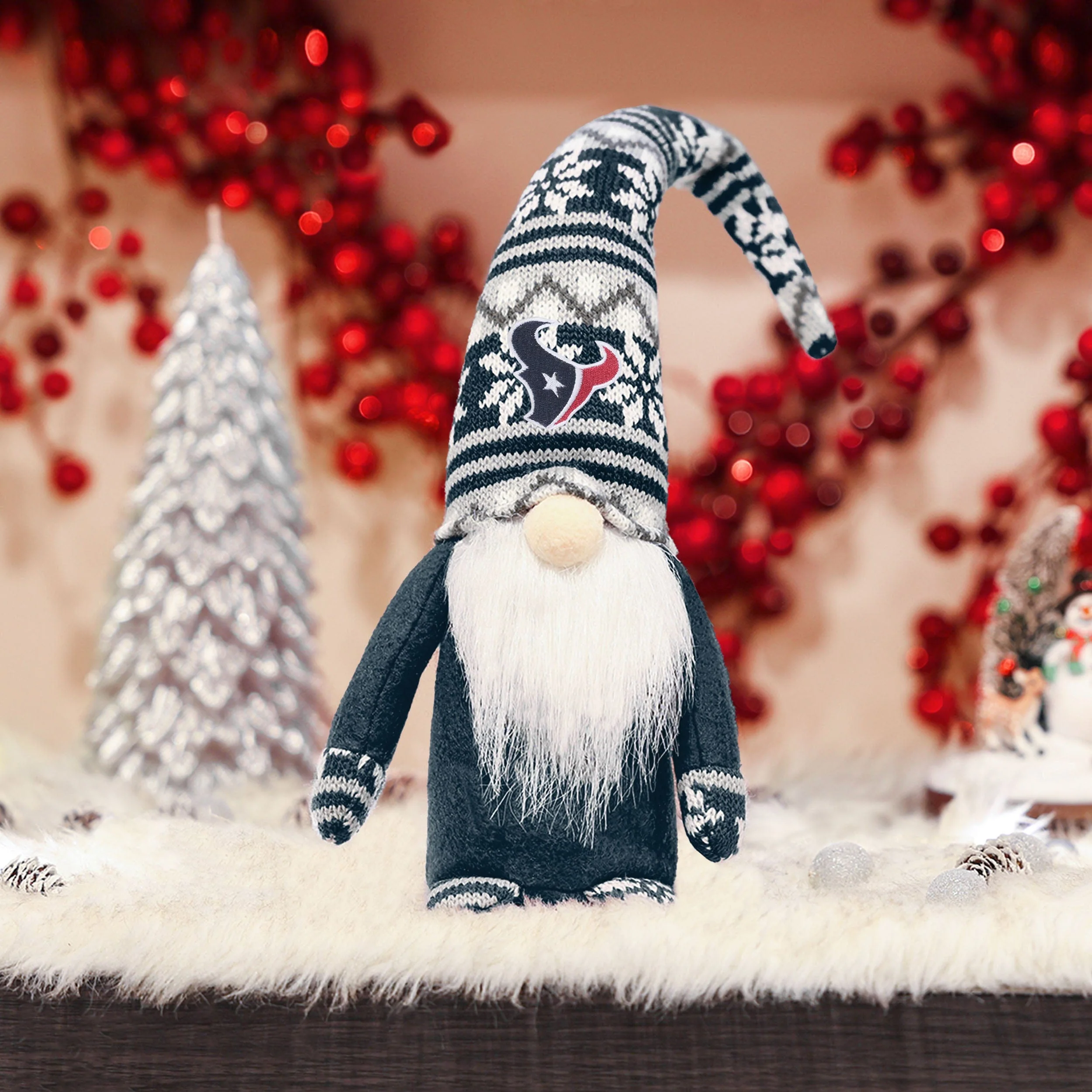 Houston Texans NFL Bent Hat Plush Gnome - Image 2