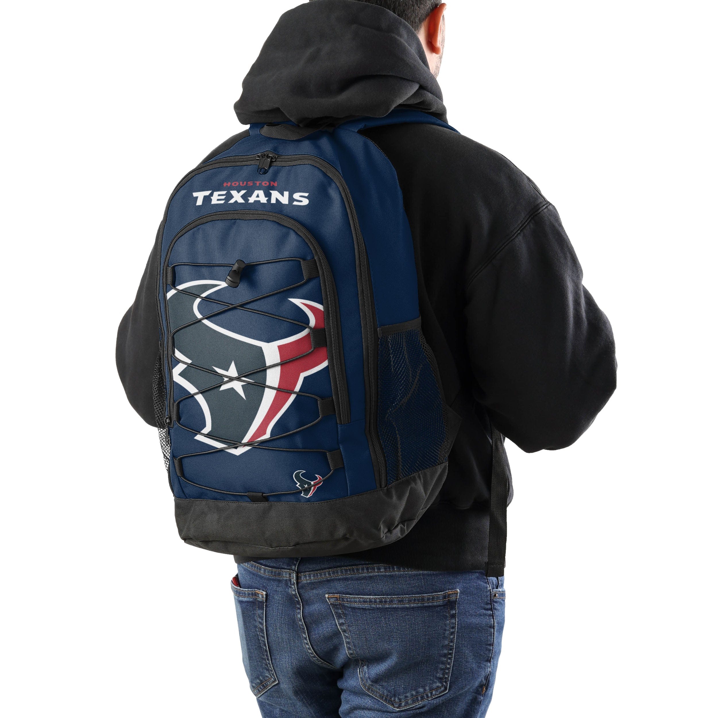 Houston Texans NFL Big Logo Bungee Backpack (PREORDER - SHIPS LATE MAY) - Image 4