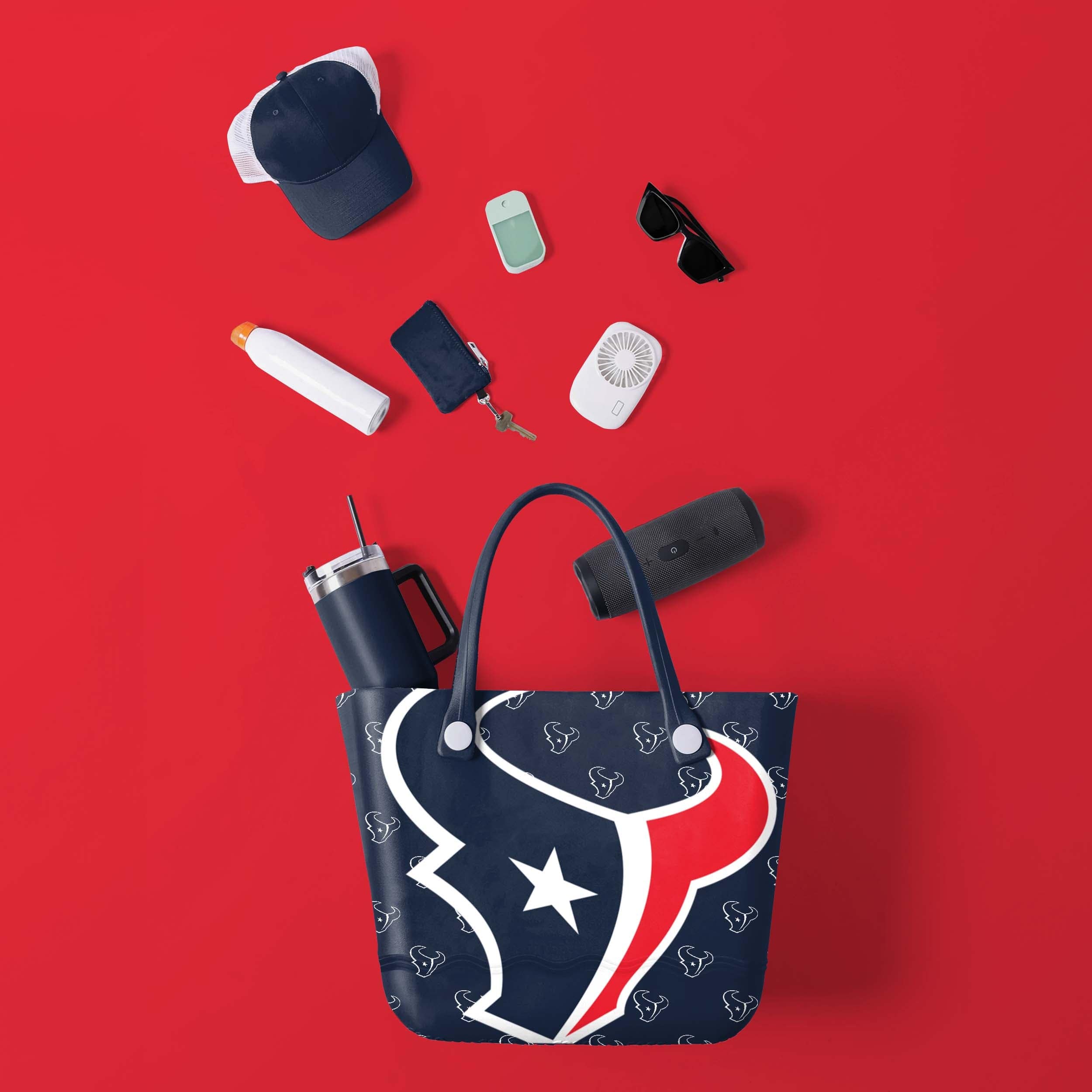 Houston Texans NFL Big Logo Mini Print Tailgate Tote Bag - Image 2