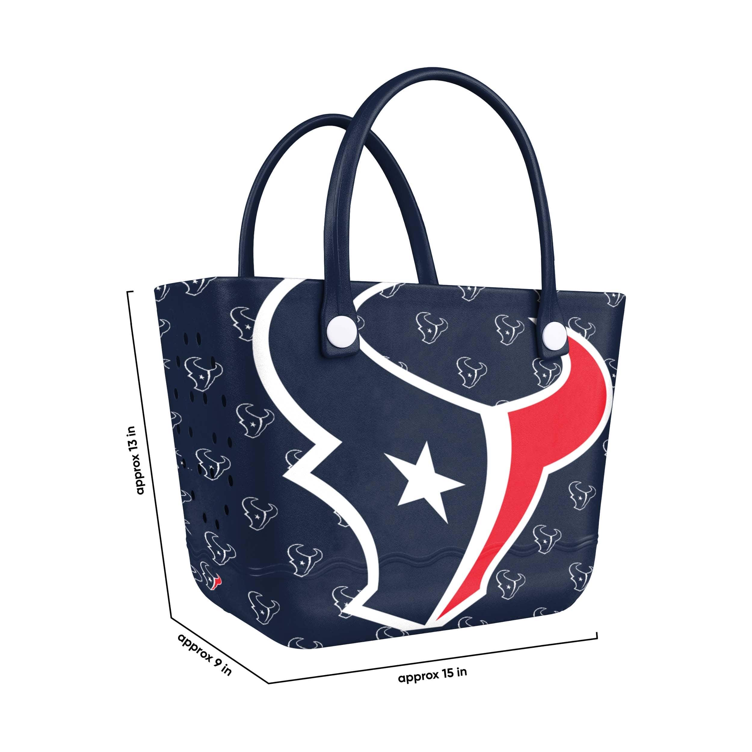 Houston Texans NFL Big Logo Mini Print Tailgate Tote Bag - Image 3