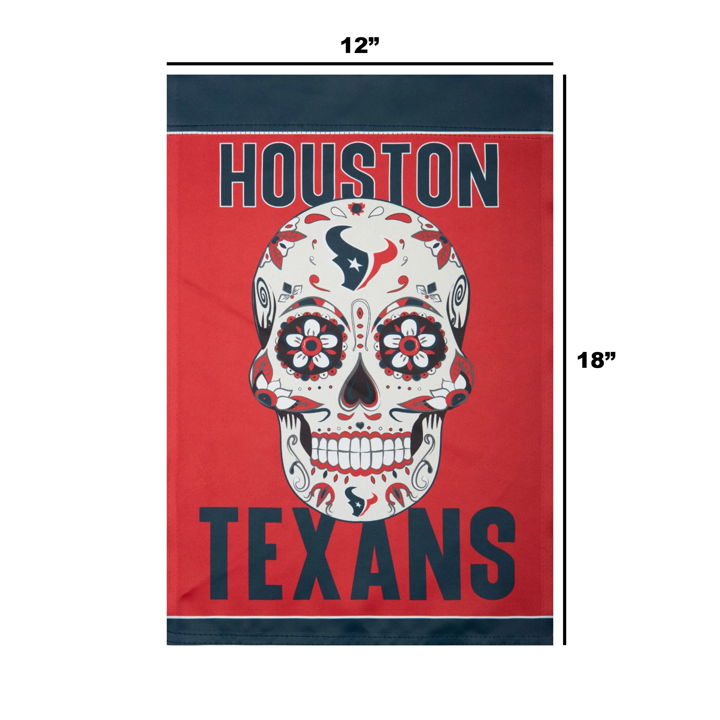 Houston Texans NFL Day Of The Dead Garden Flag - Image 3