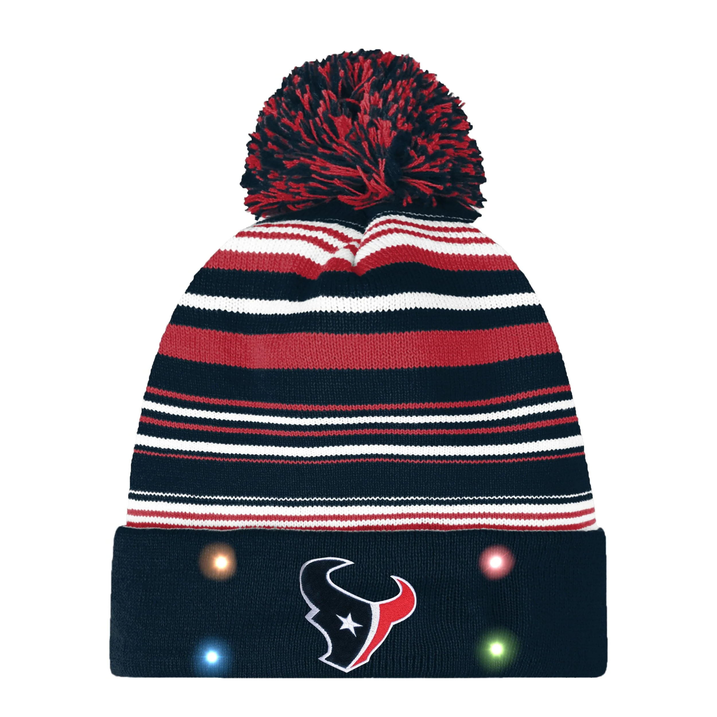 Houston Texans NFL Horizontal Stripe Light Up Beanie - Image 2