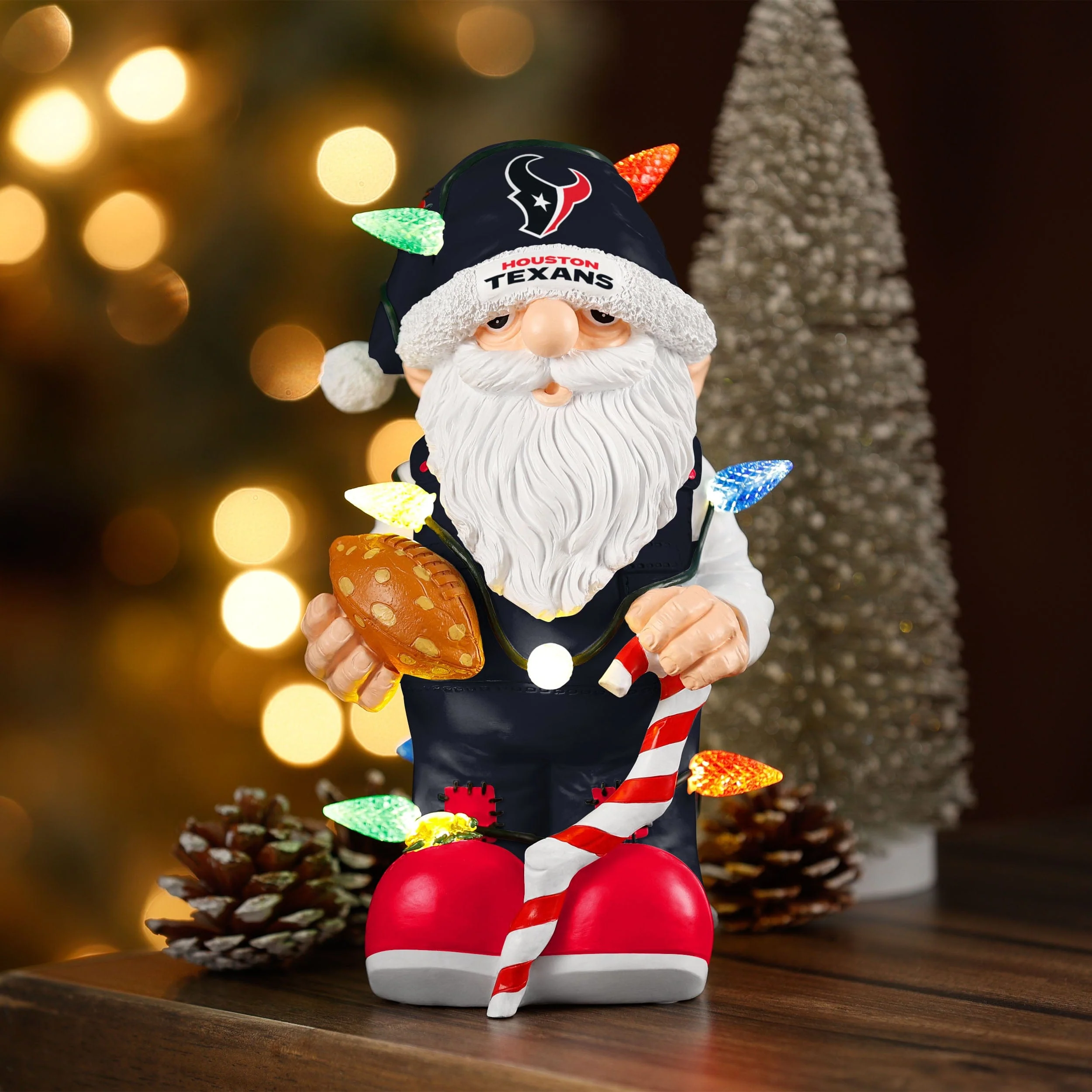 Houston Texans NFL Light Up Holiday Gnome - Image 2