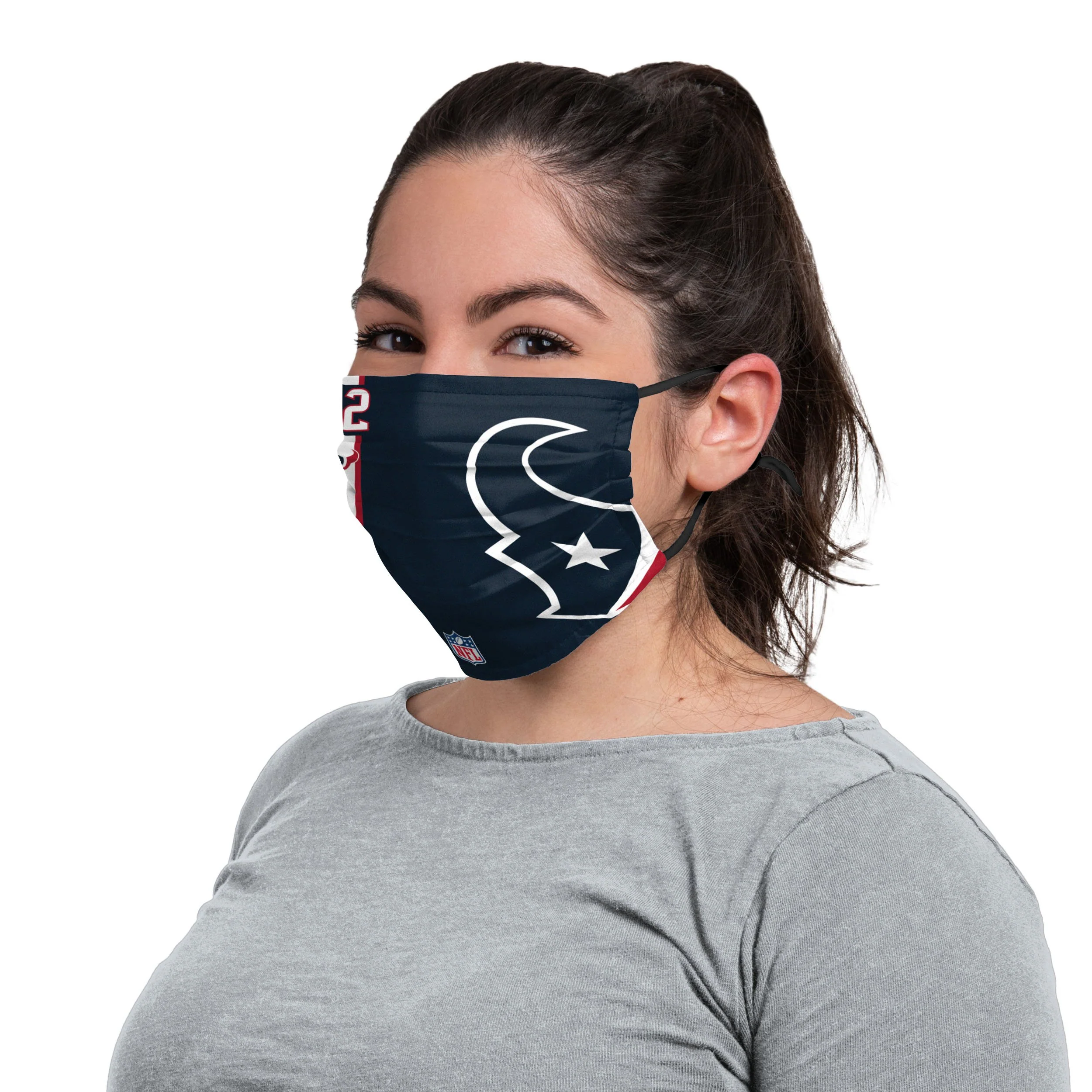 Houston Texans NFL Lonnie Johnson Jr On-Field Sideline Logo Face Cover - Image 3