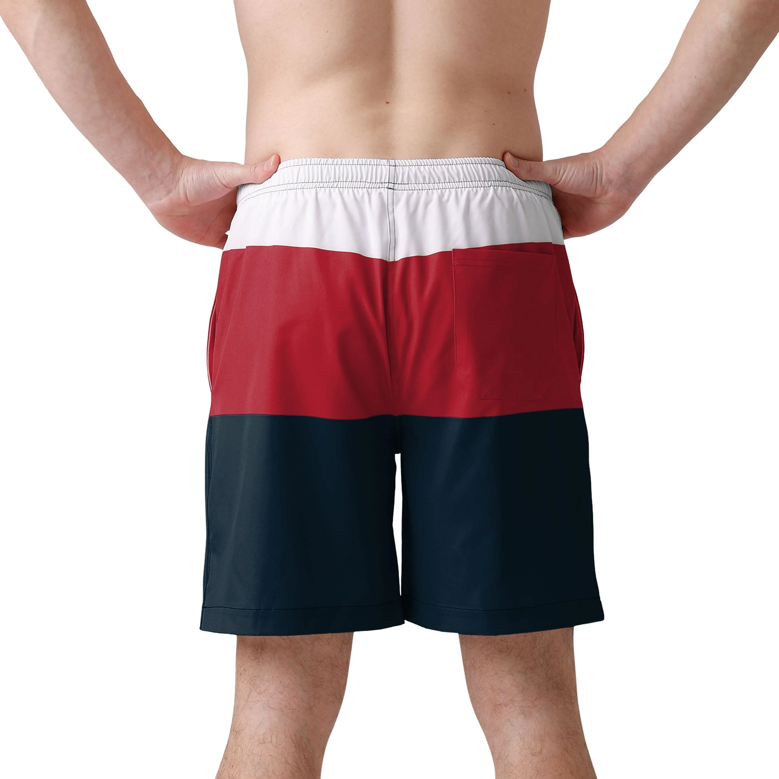 Houston Texans NFL Mens 3 Stripe Big Logo Swimming Trunks - Image 3