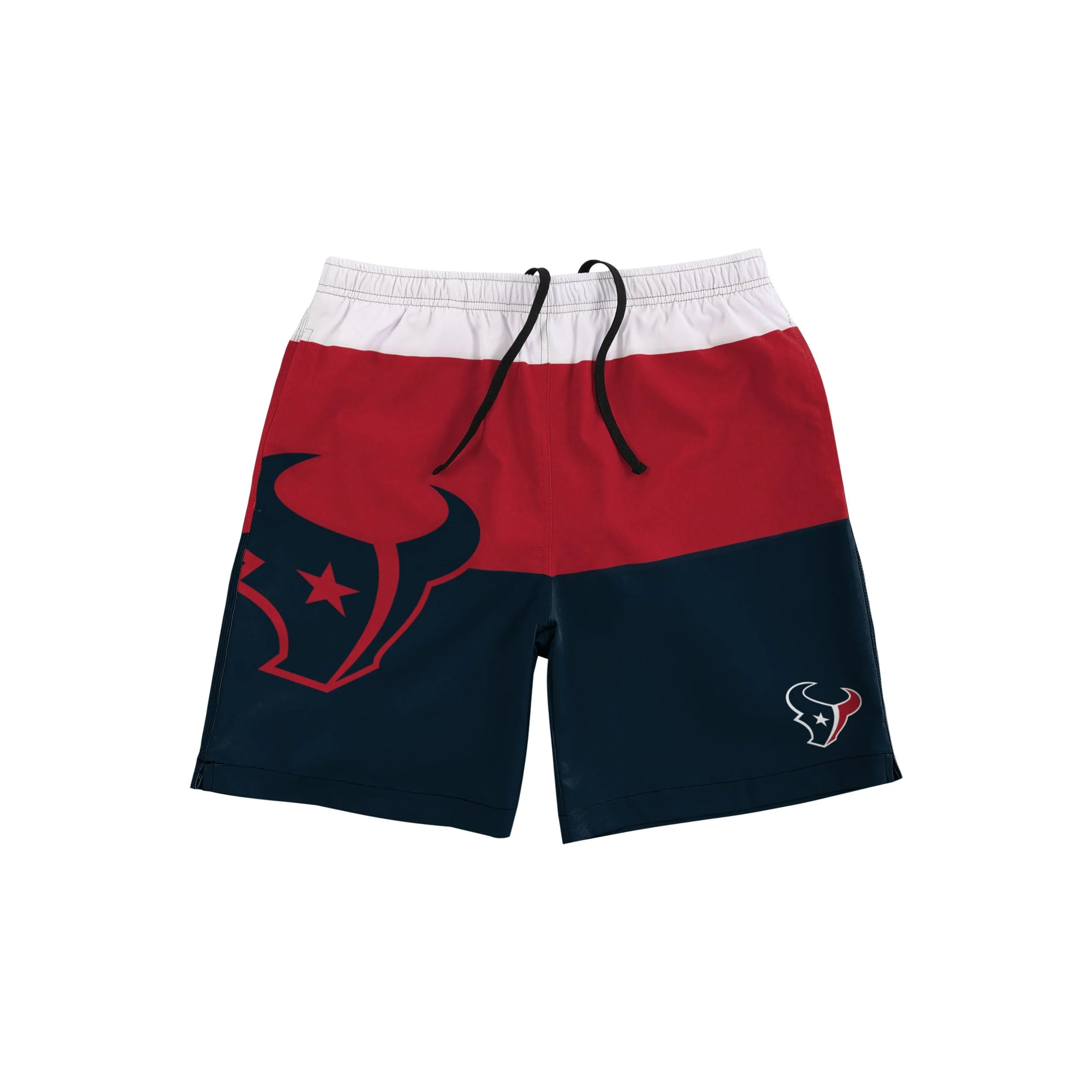 Houston Texans NFL Mens 3 Stripe Big Logo Swimming Trunks - Image 4