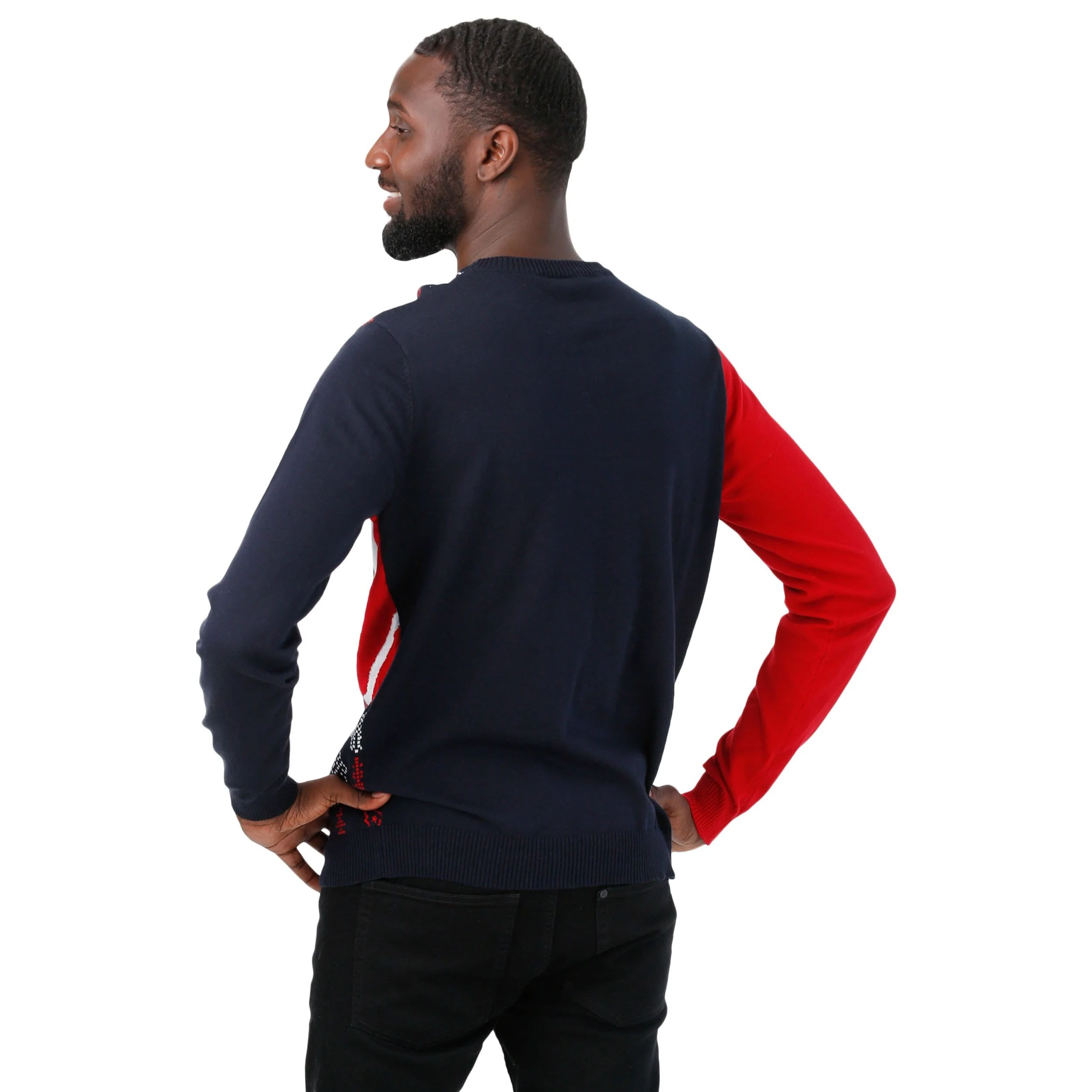 Houston Texans NFL Mens Busy Block Snowfall Sweater - Image 3