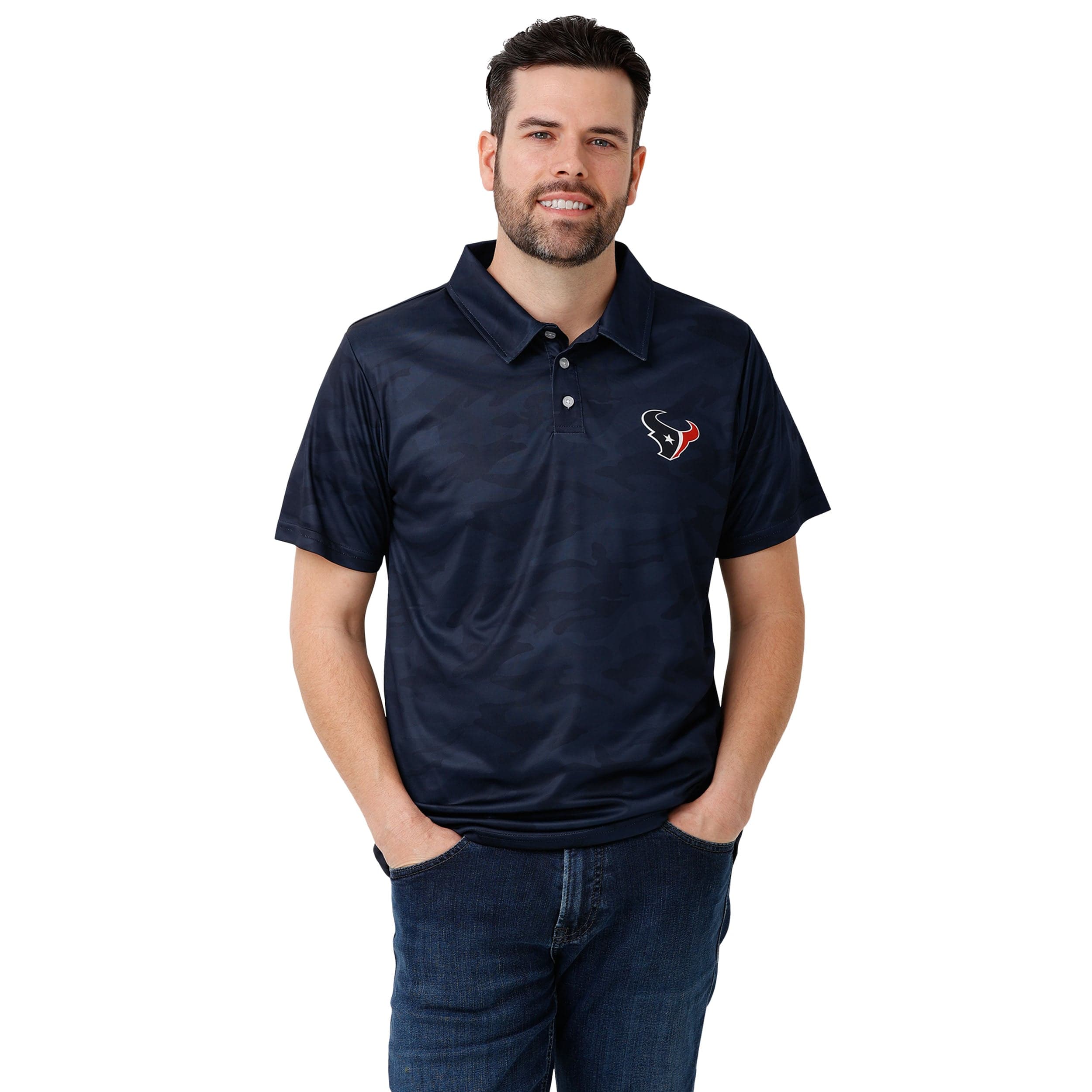 Houston Texans NFL Mens Color Camo Polyester Polo - Image 2