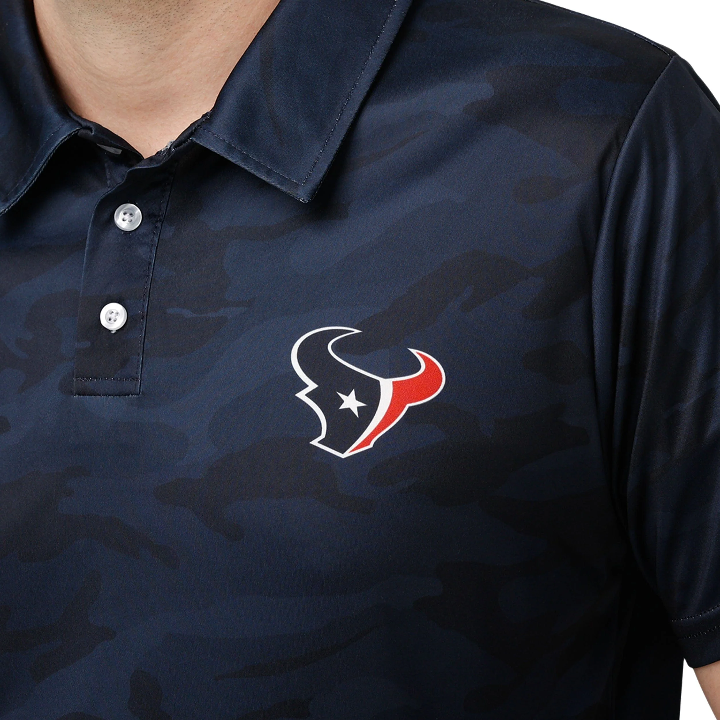 Houston Texans NFL Mens Color Camo Polyester Polo - Image 4