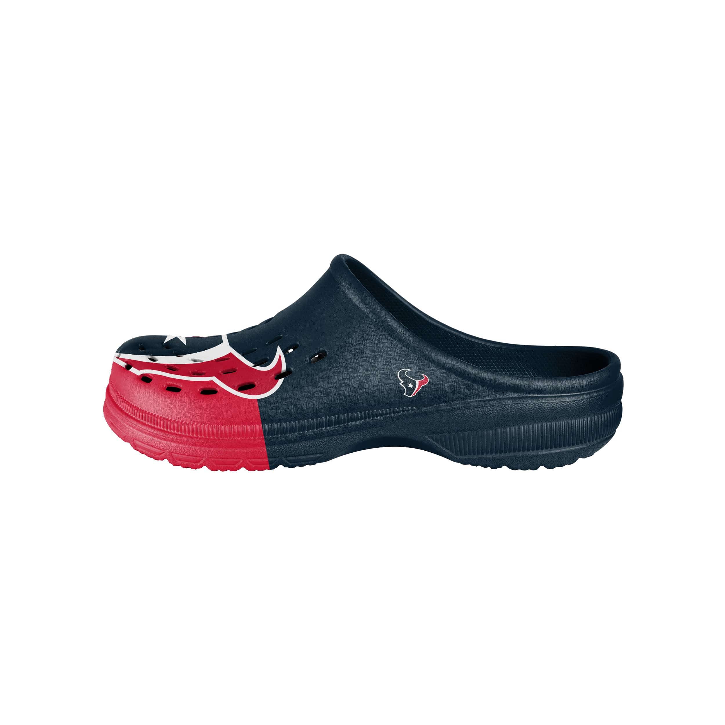 Houston Texans NFL Mens Colorblock Big Logo Clog - Image 2