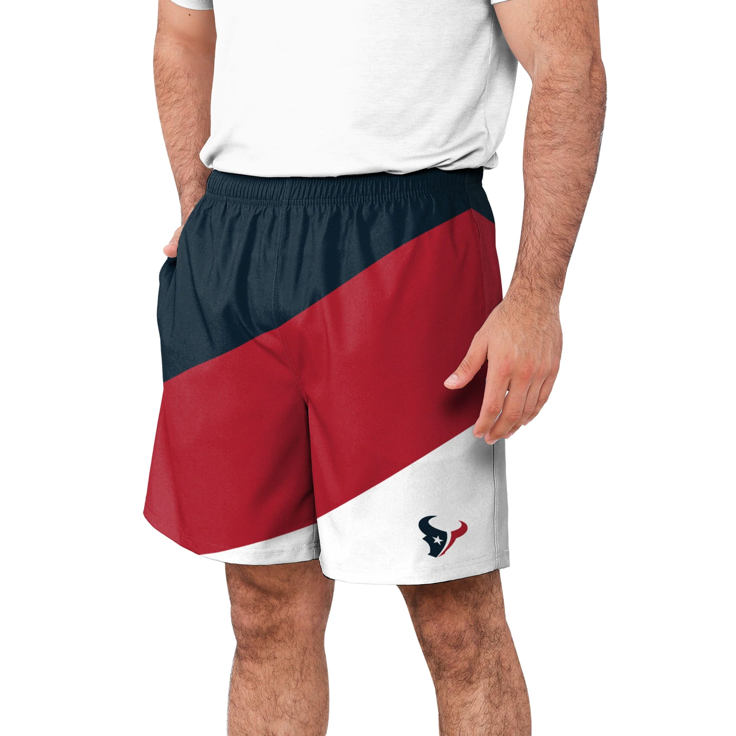 Houston Texans NFL Mens Colorblock Double Down Liner Training Shorts - Image 2