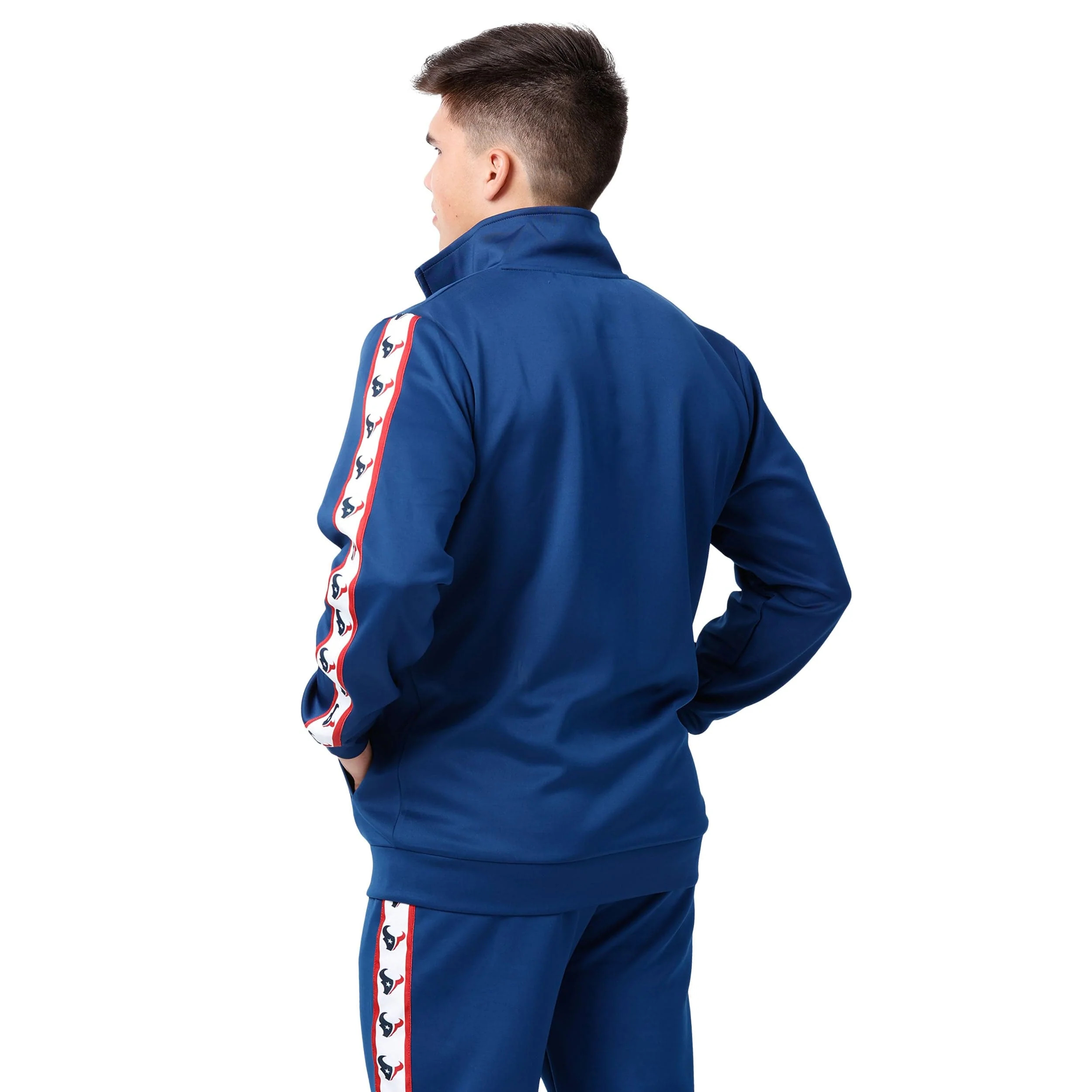 Houston Texans NFL Mens Stripe Logo Track Jacket - Image 2