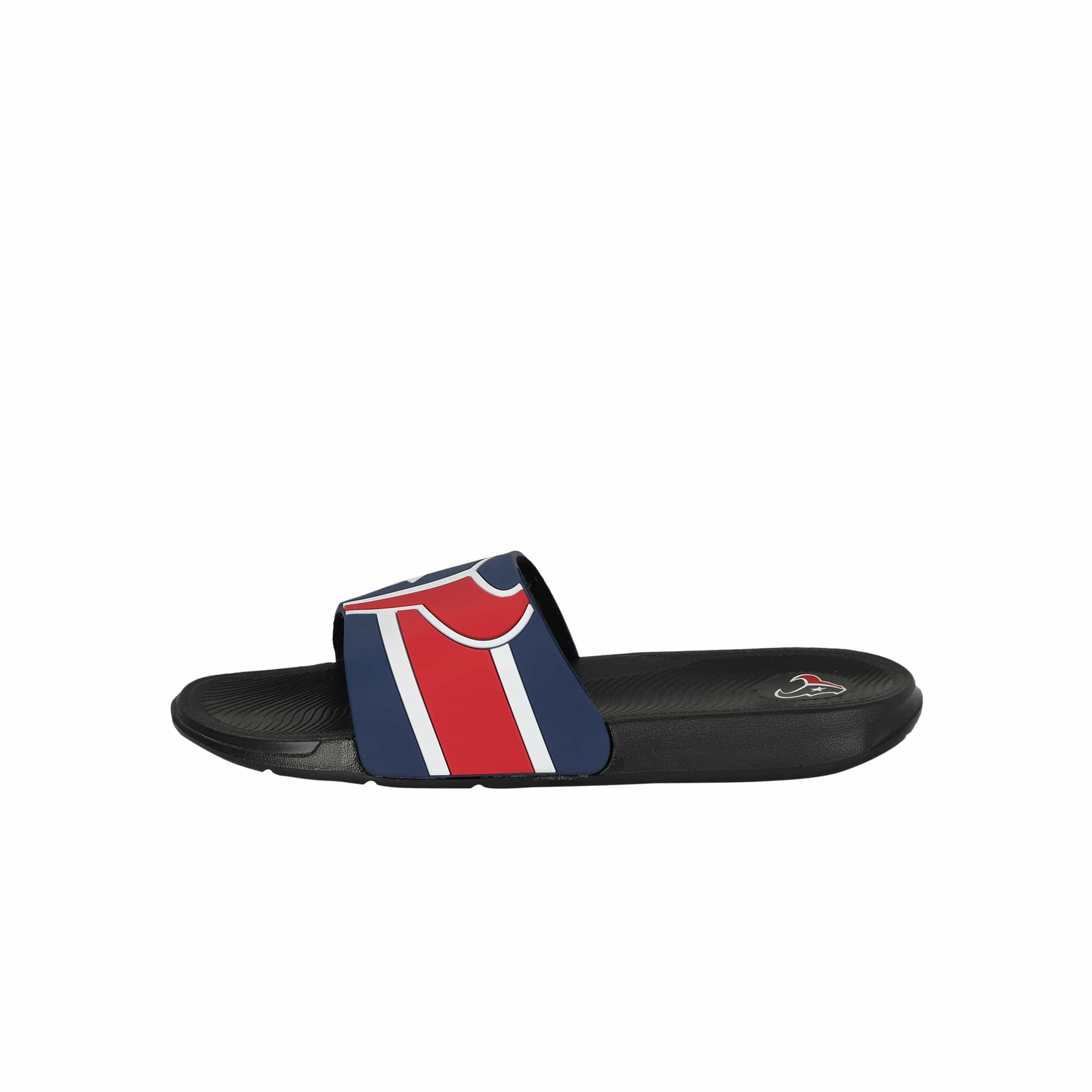 Houston Texans NFL Mens Striped Big Logo Raised Slide - Image 4