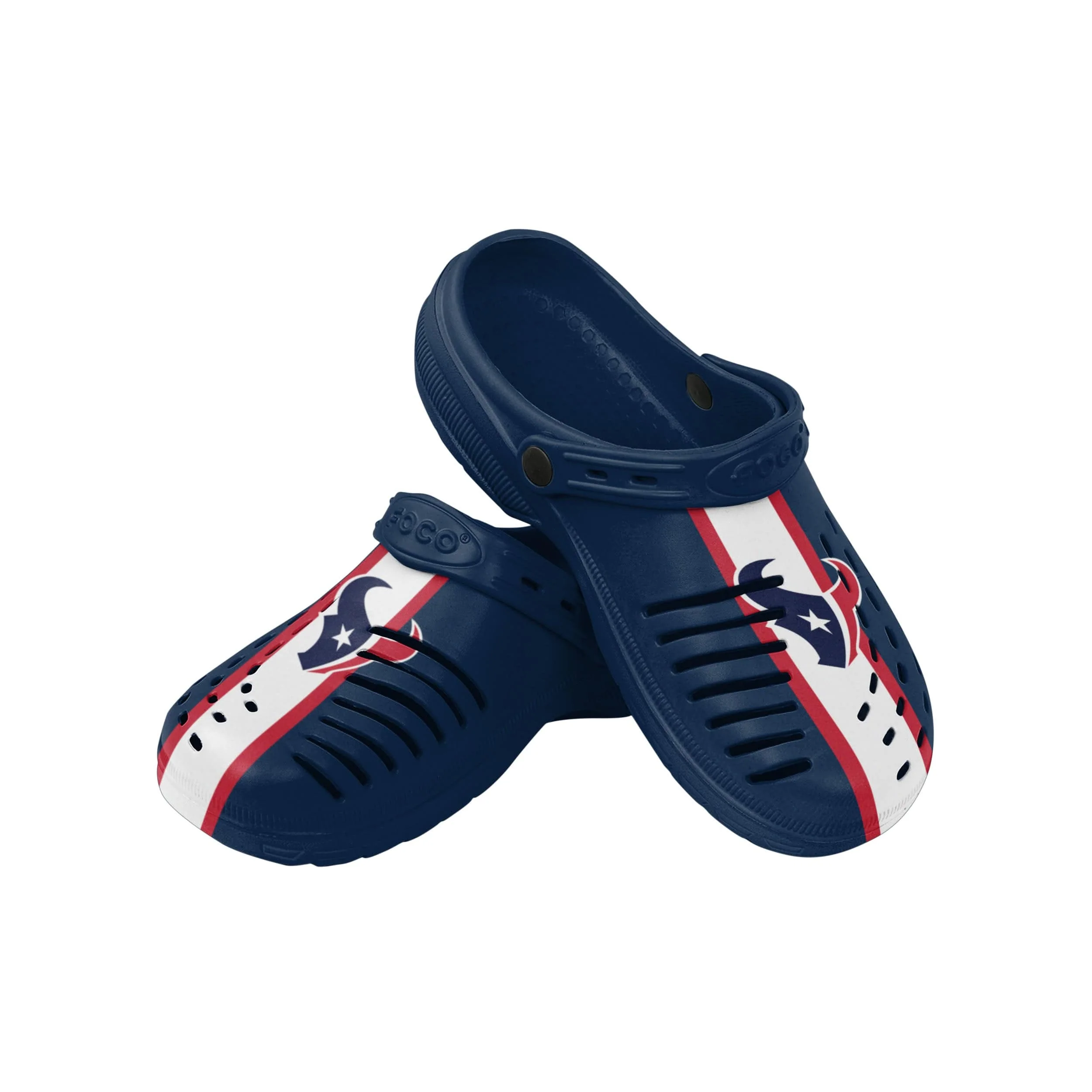 Houston Texans NFL Mens Team Stripe Clog With Strap