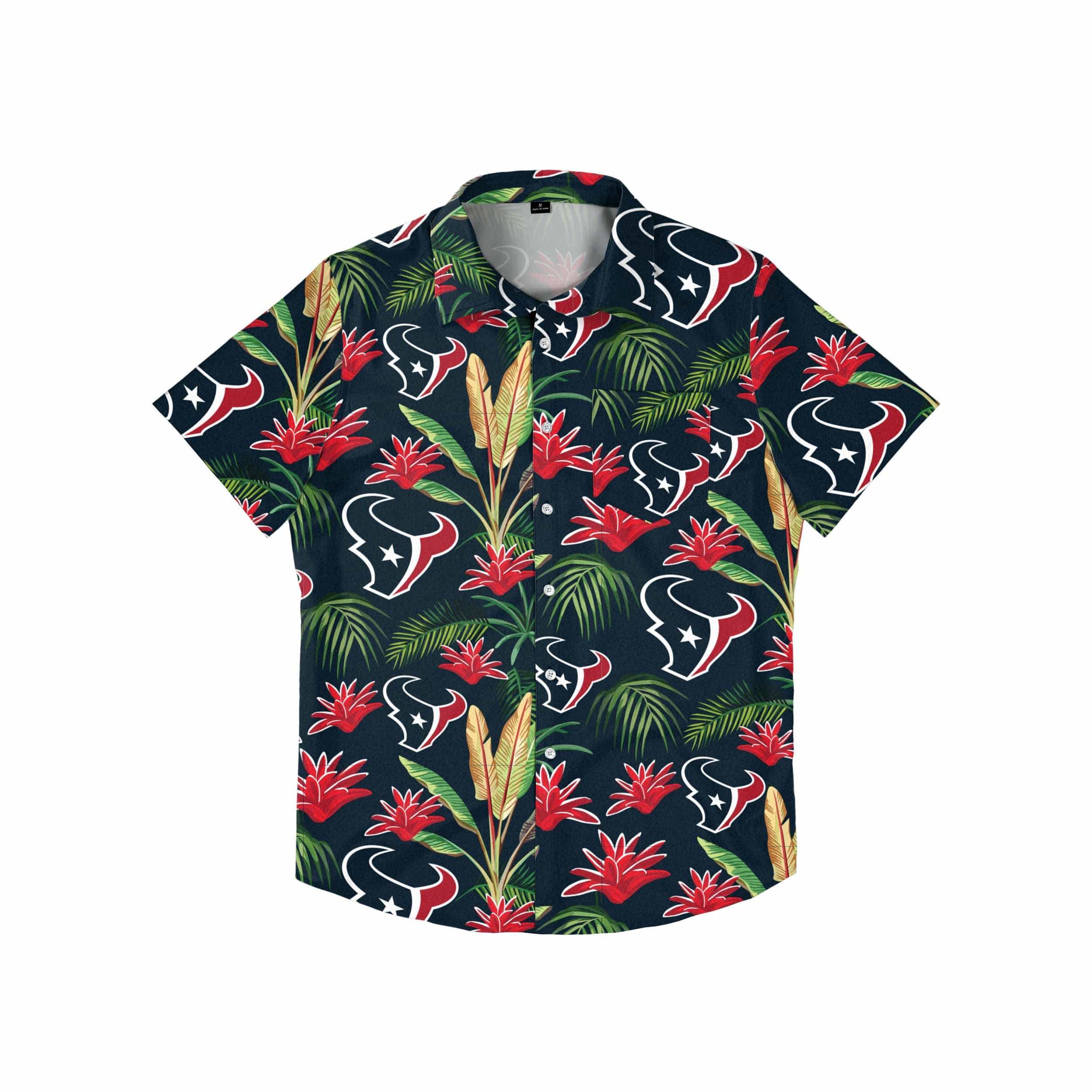 Houston Texans NFL Mens Victory Vacay Button Up Shirt