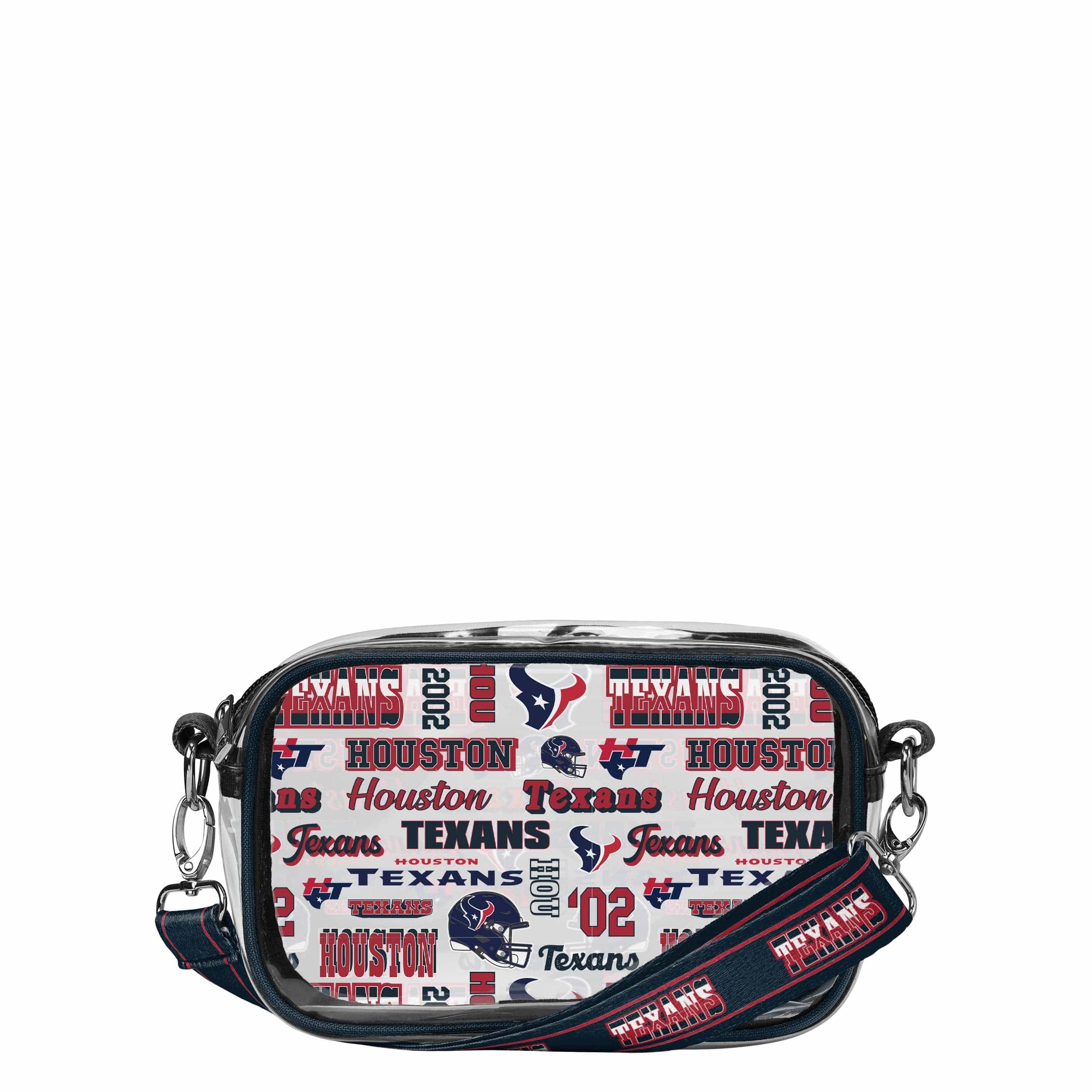 Houston Texans NFL Repeat Retro Print Clear Crossbody Bag