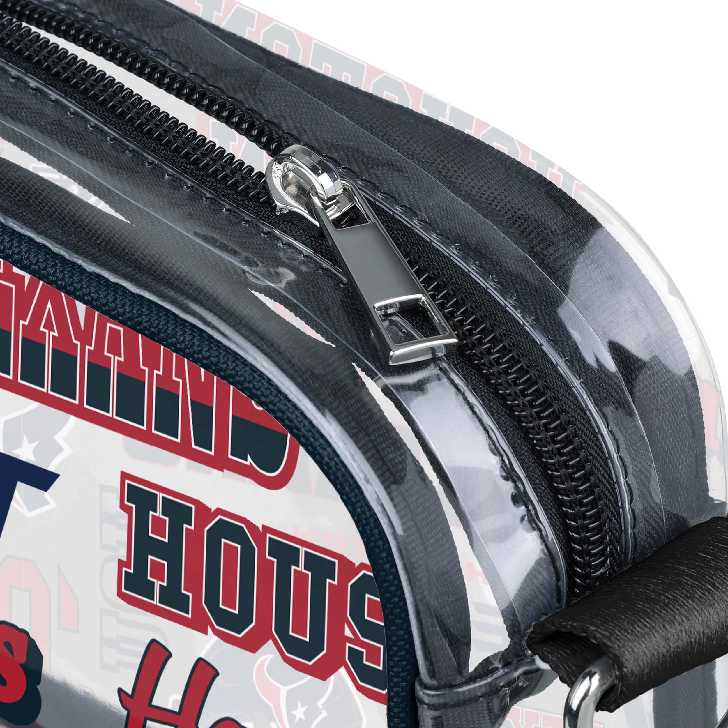 Houston Texans NFL Repeat Retro Print Clear Crossbody Bag - Image 4