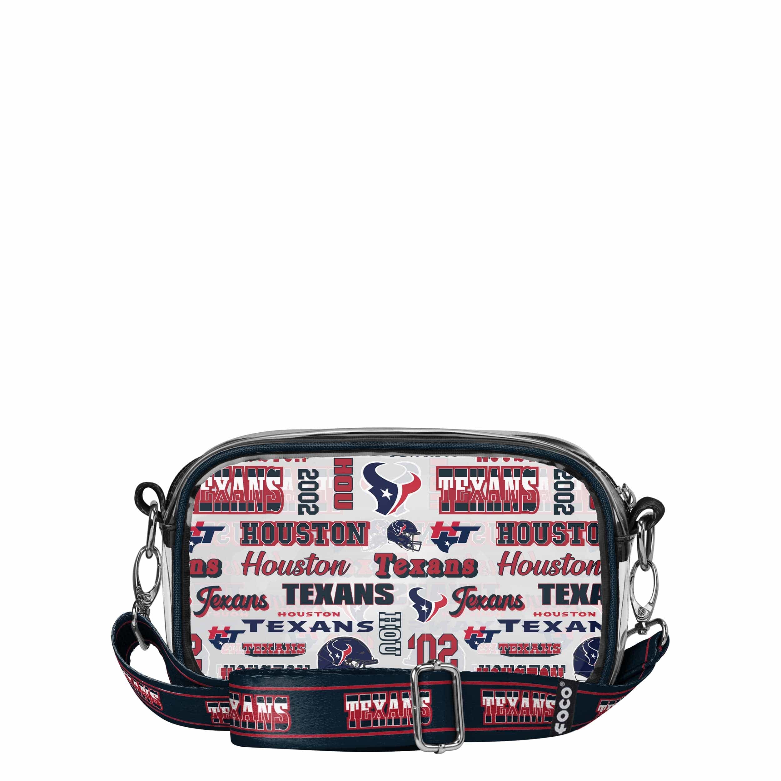 Houston Texans NFL Repeat Retro Print Clear Crossbody Bag - Image 5