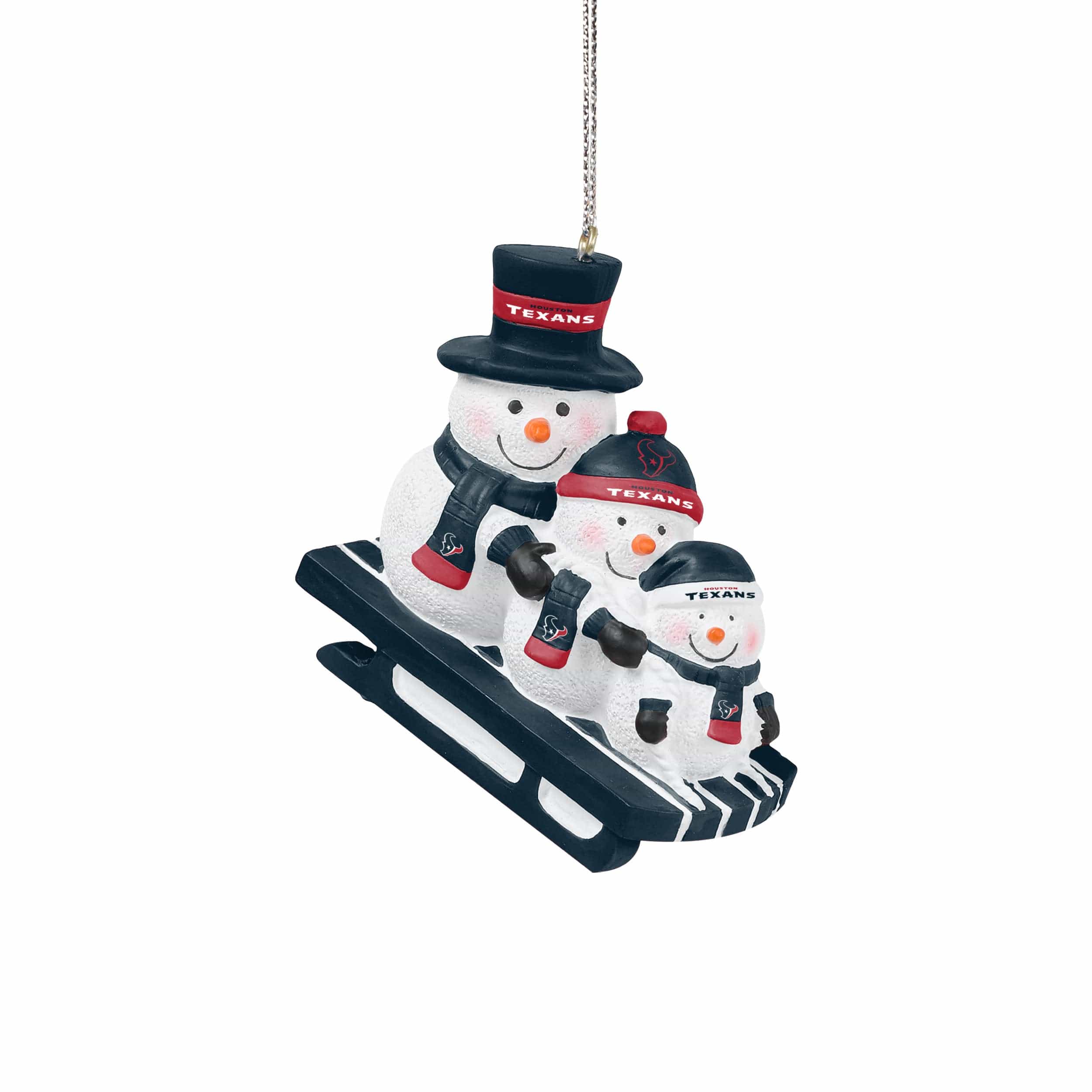 Houston Texans NFL Sledding Snowmen Ornament