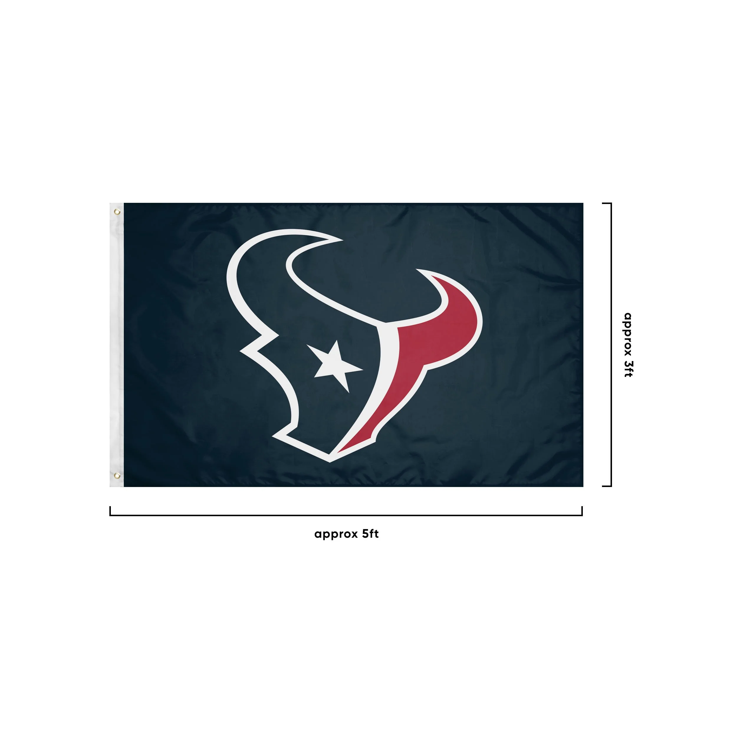 Houston Texans NFL Solid Horizontal Flag - Image 3