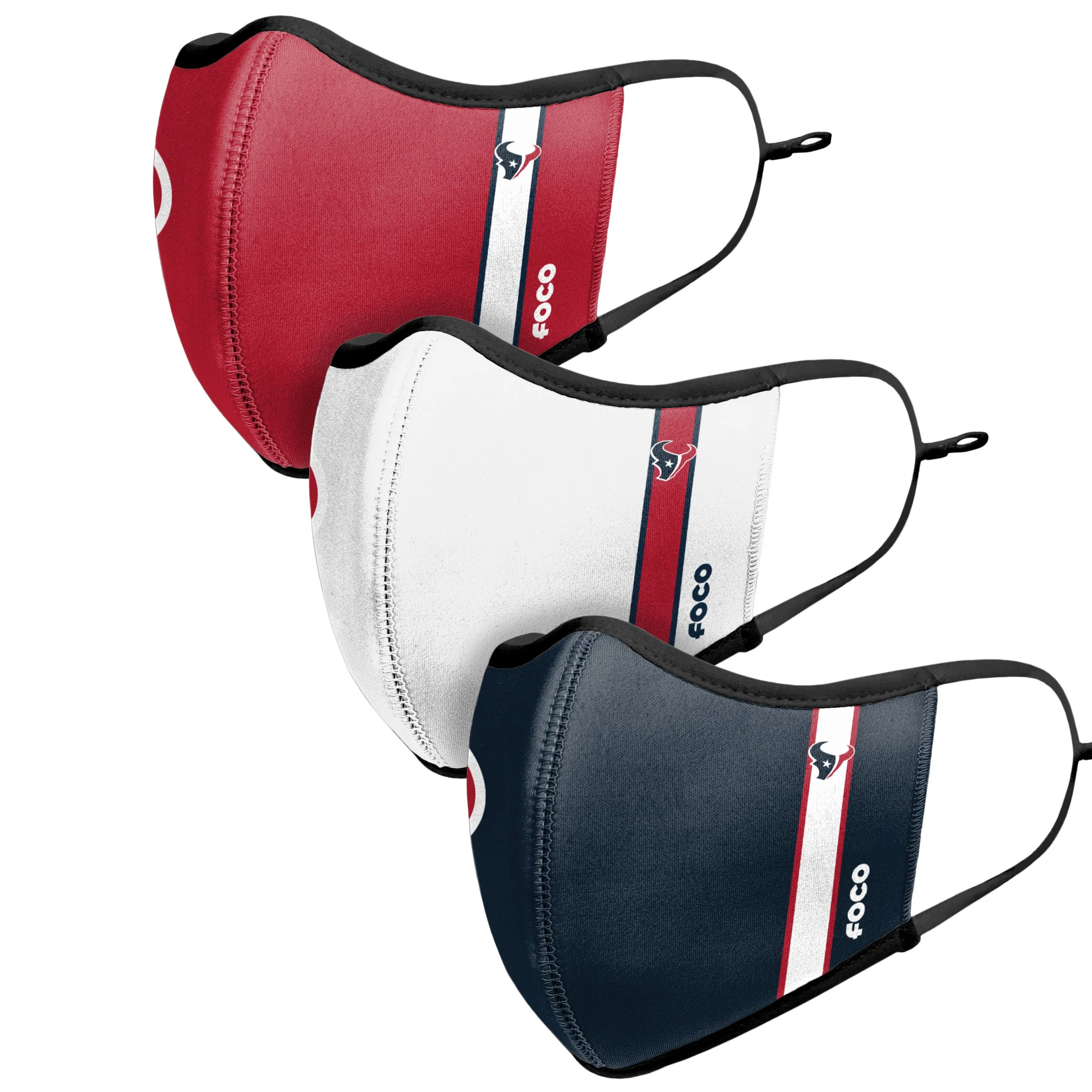 Houston Texans NFL Sport 3 Pack Face Cover - Image 4