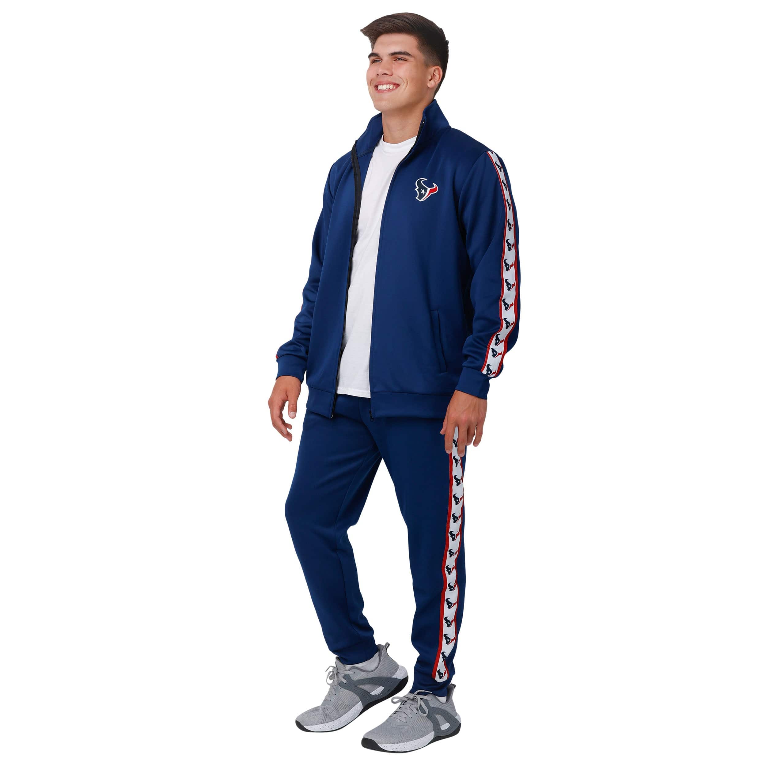 Houston Texans NFL Mens Stripe Logo Track Pants - Image 5