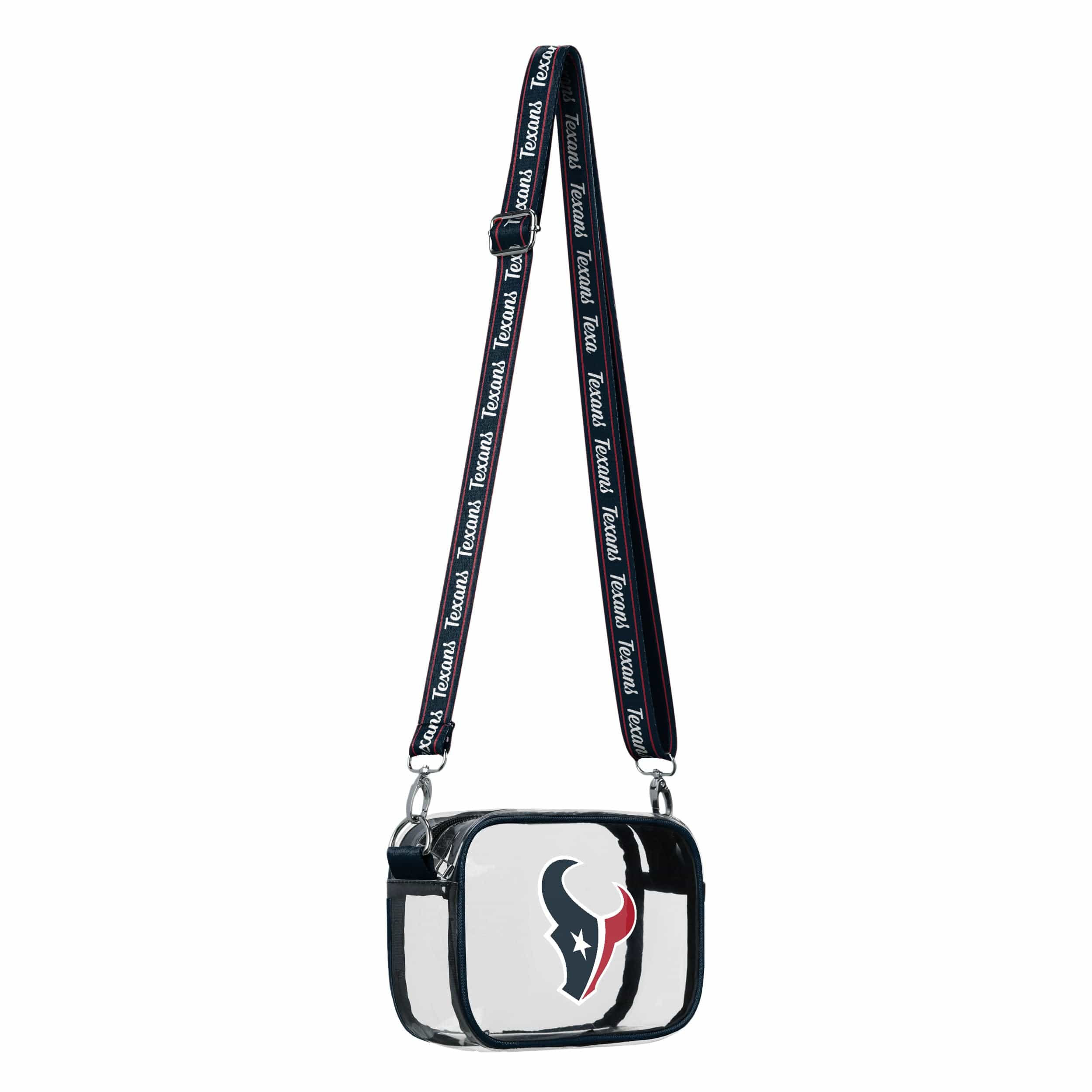 Houston Texans NFL Team Stripe Clear Crossbody Bag - Image 2