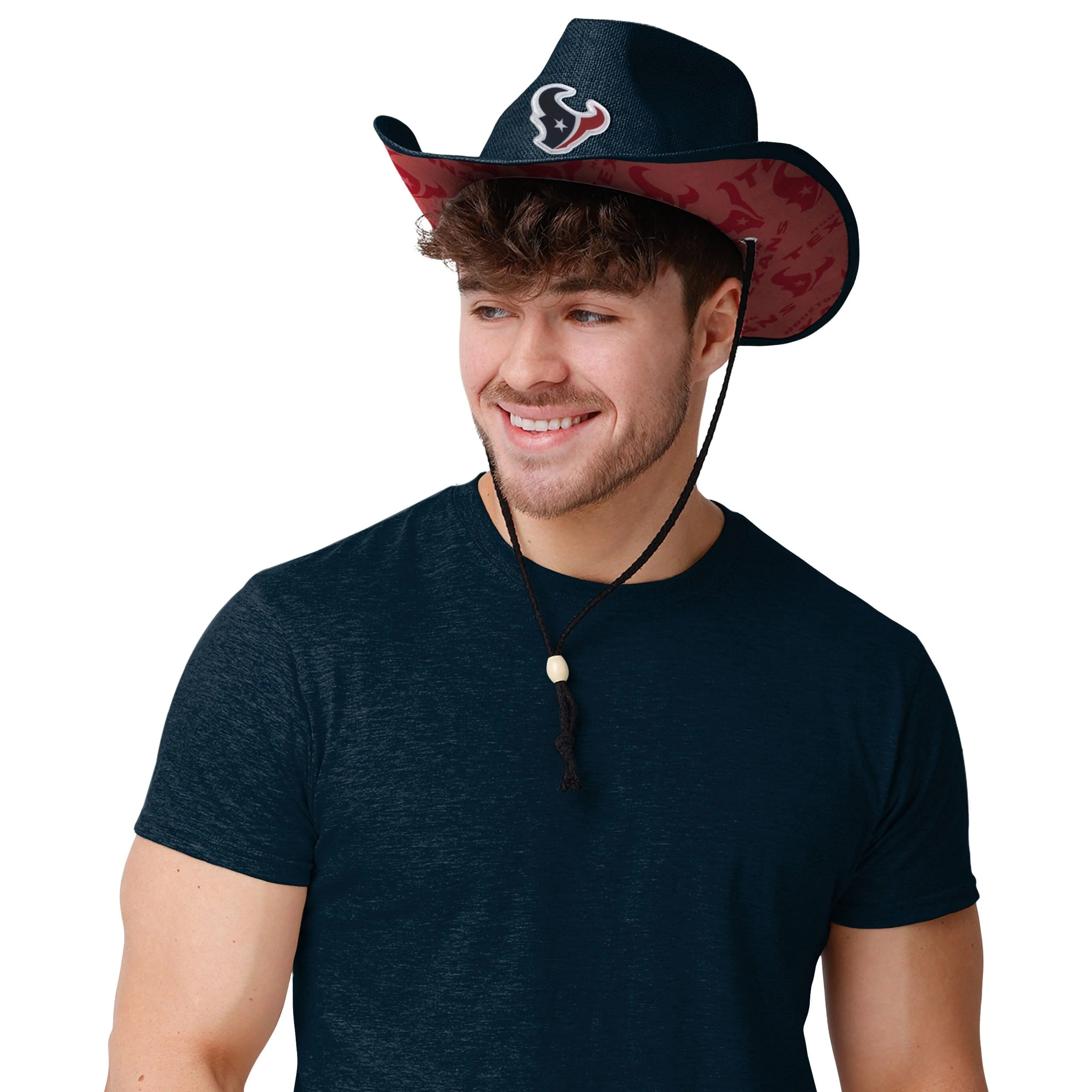 Houston Texans NFL Team Stripe Cowboy Hat - Image 5