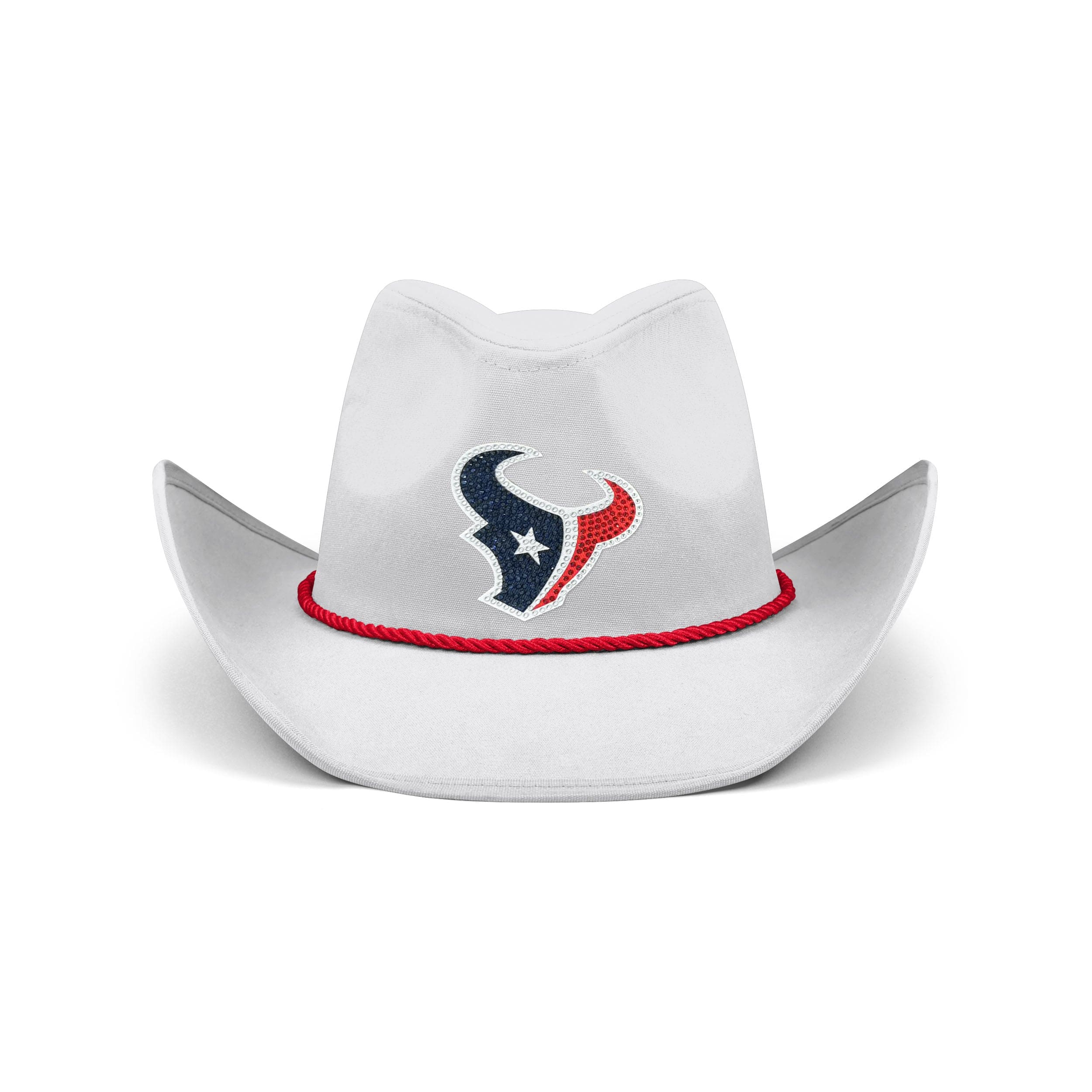 Houston Texans NFL White Rhinestone Logo Cowboy Hat - Image 3