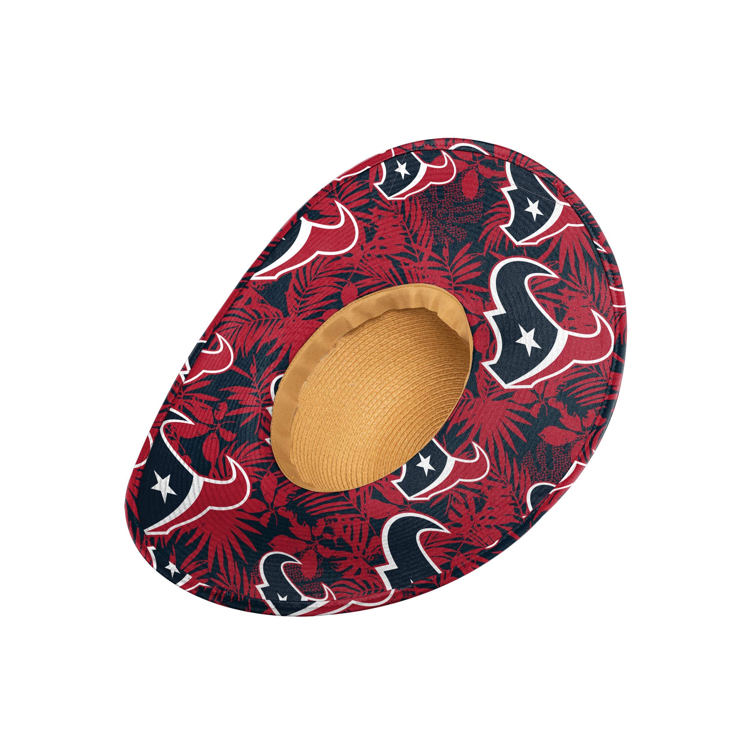 Houston Texans NFL Womens Floral Straw Hat - Image 2