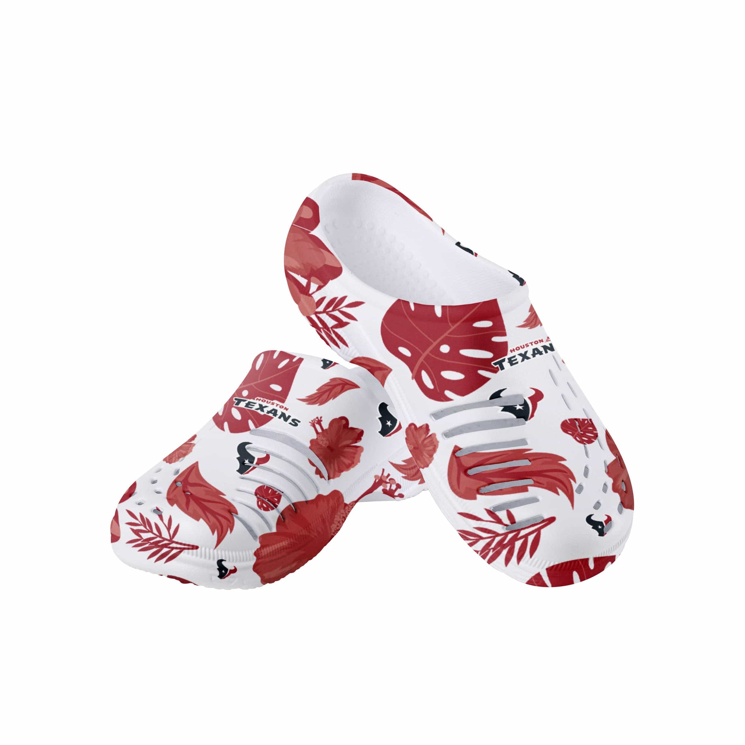 Houston Texans NFL Womens Floral White Clog