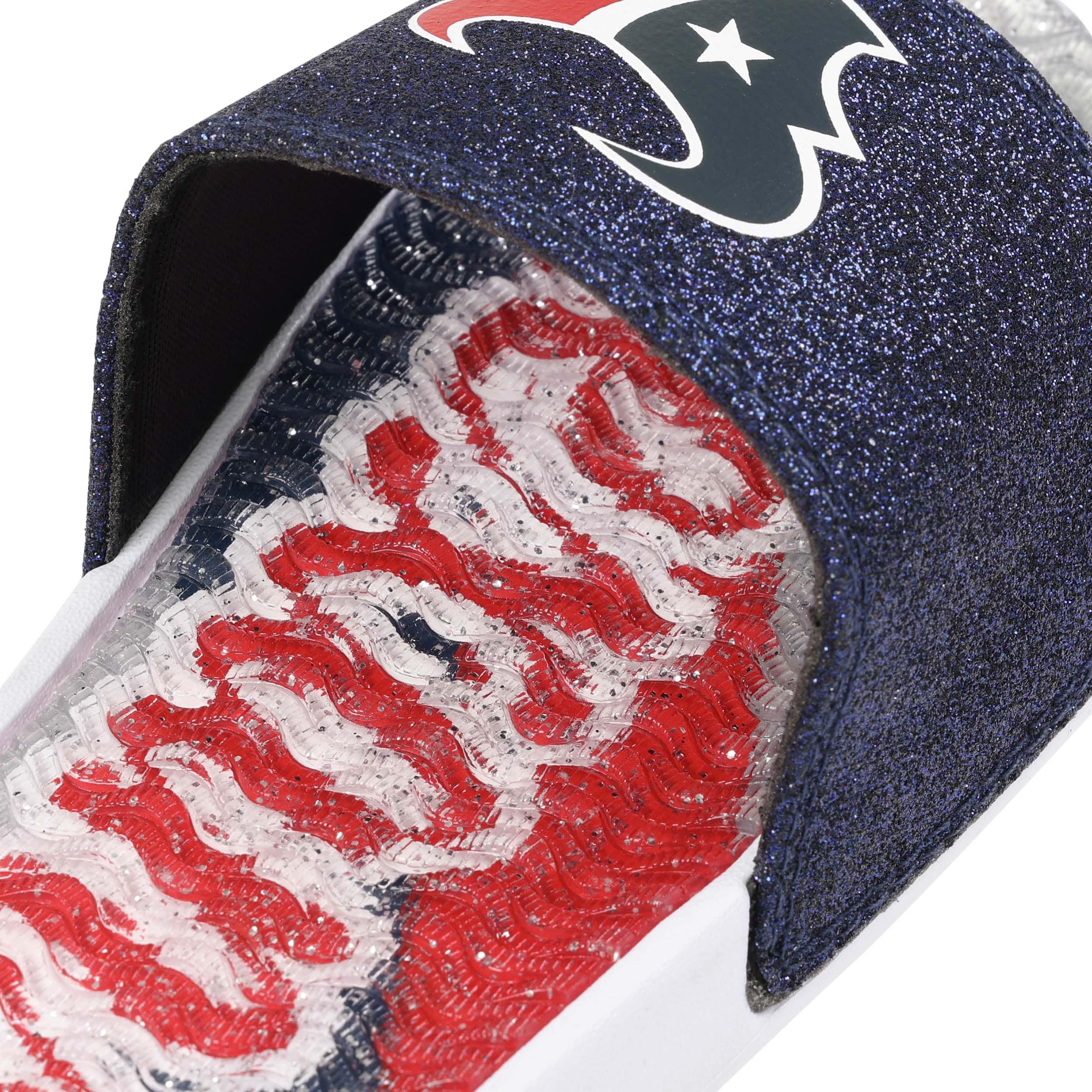 Houston Texans NFL Womens Glitter Gel Slide - Image 4