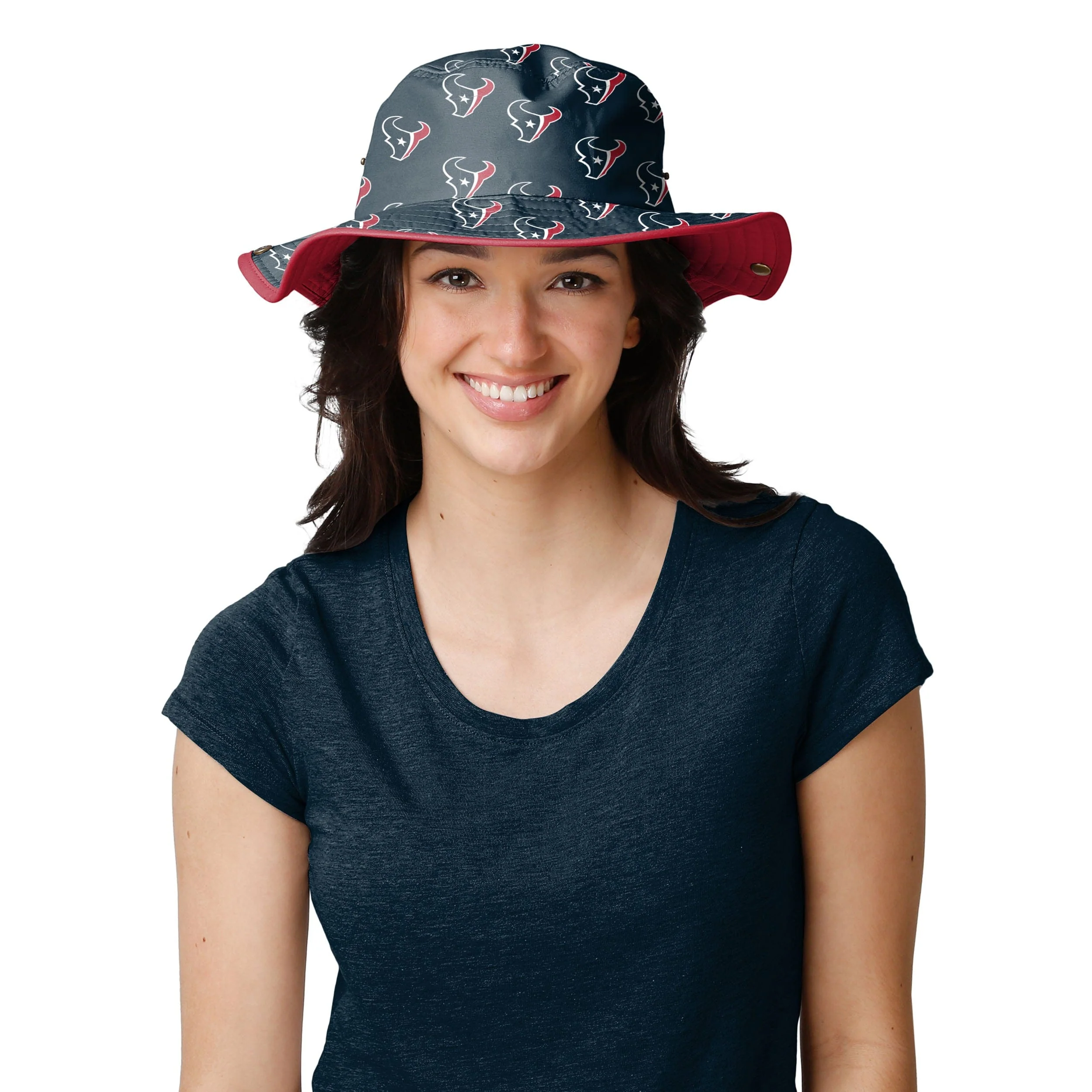 Houston Texans NFL Womens Mini Print Hybrid Boonie Hat - Image 2