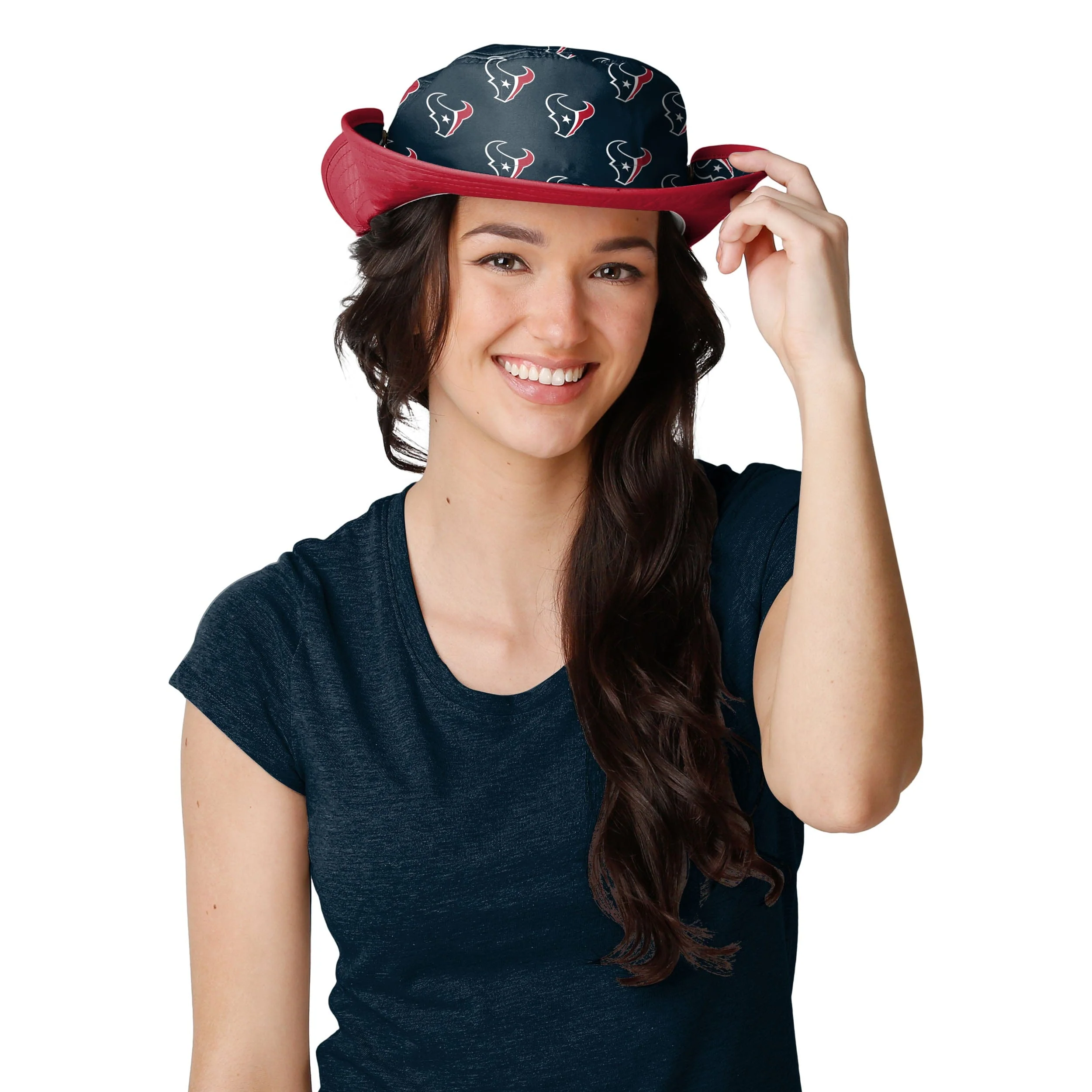Houston Texans NFL Womens Mini Print Hybrid Boonie Hat - Image 4