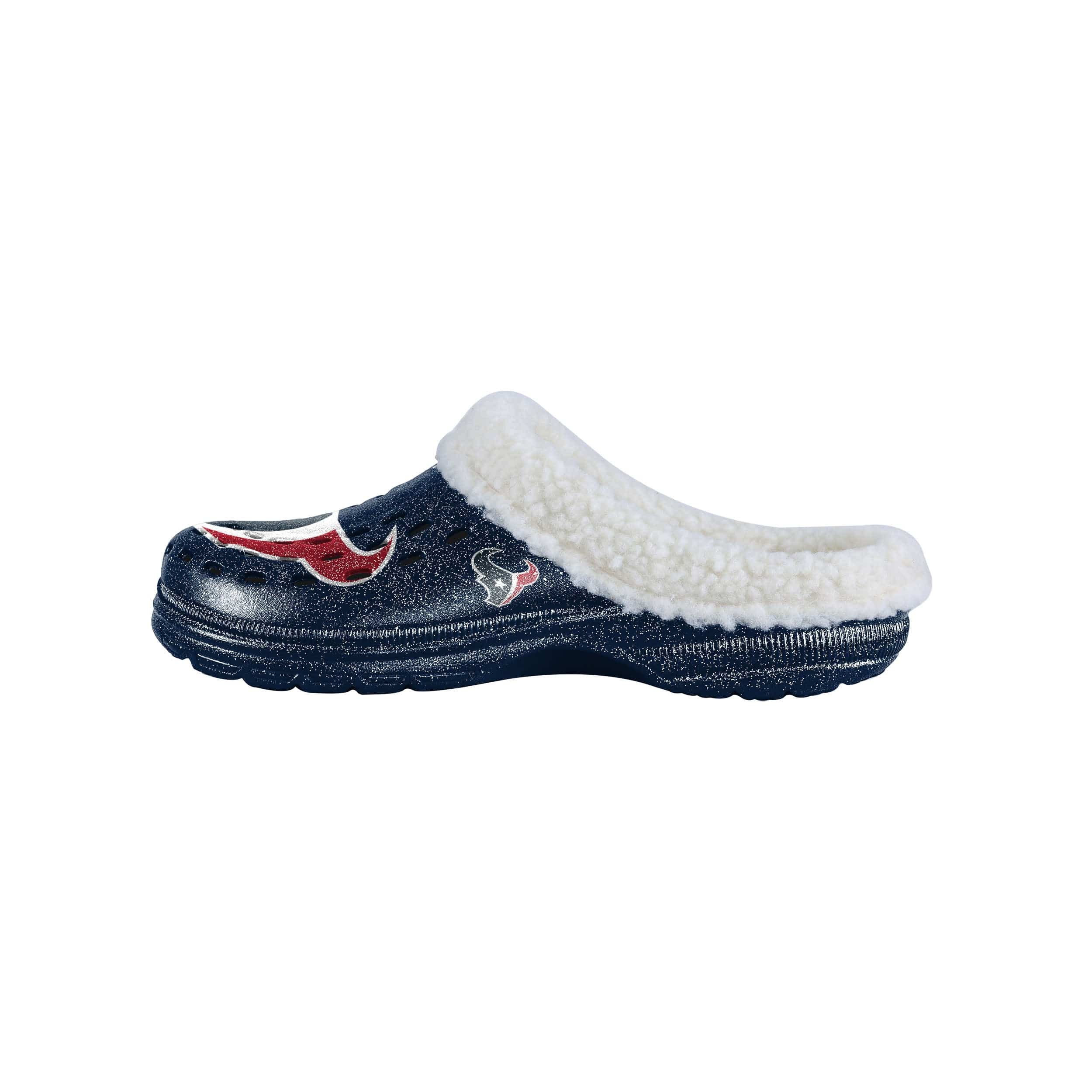 Houston Texans NFL Womens Sherpa Lined Glitter Clog - Image 2