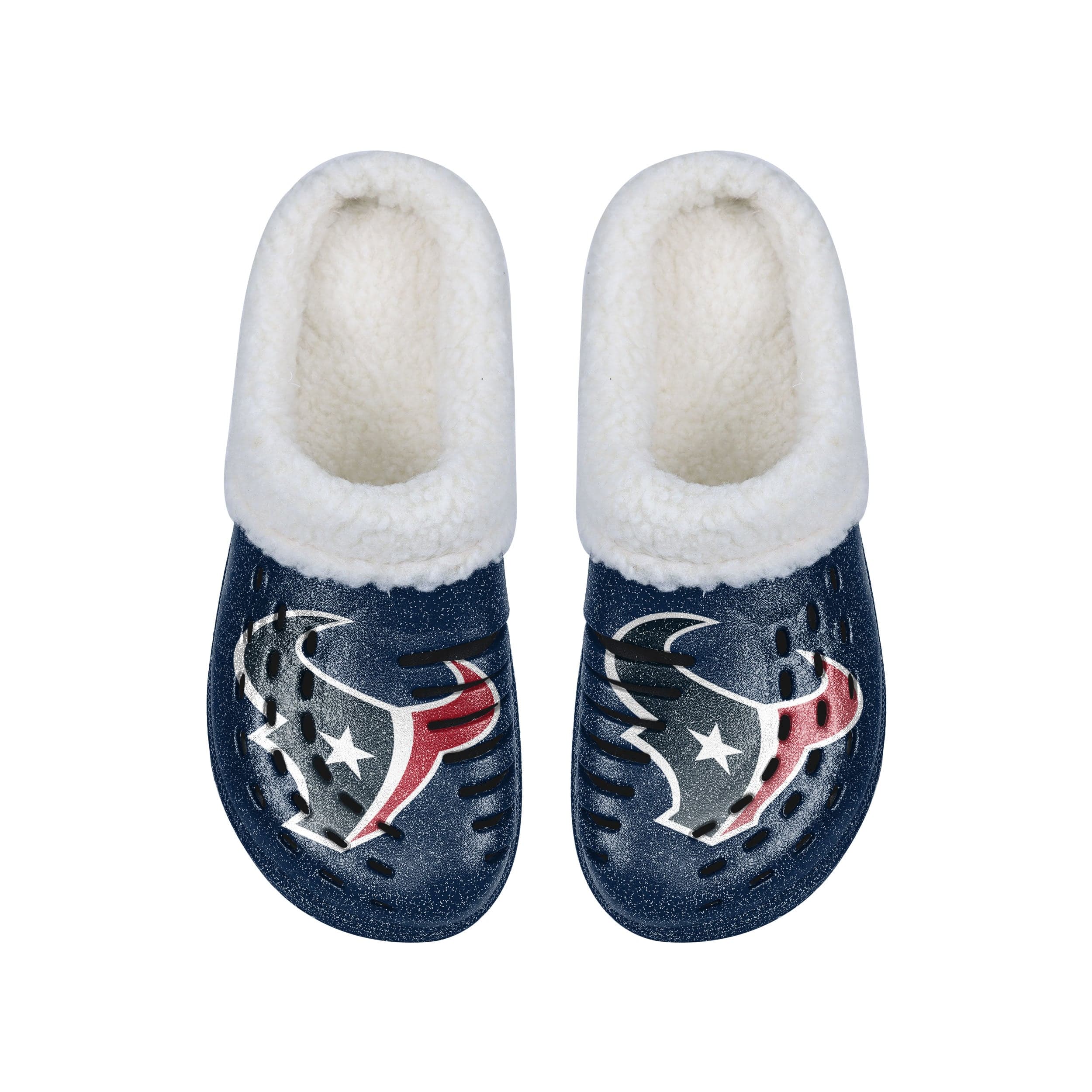 Houston Texans NFL Womens Sherpa Lined Glitter Clog - Image 4