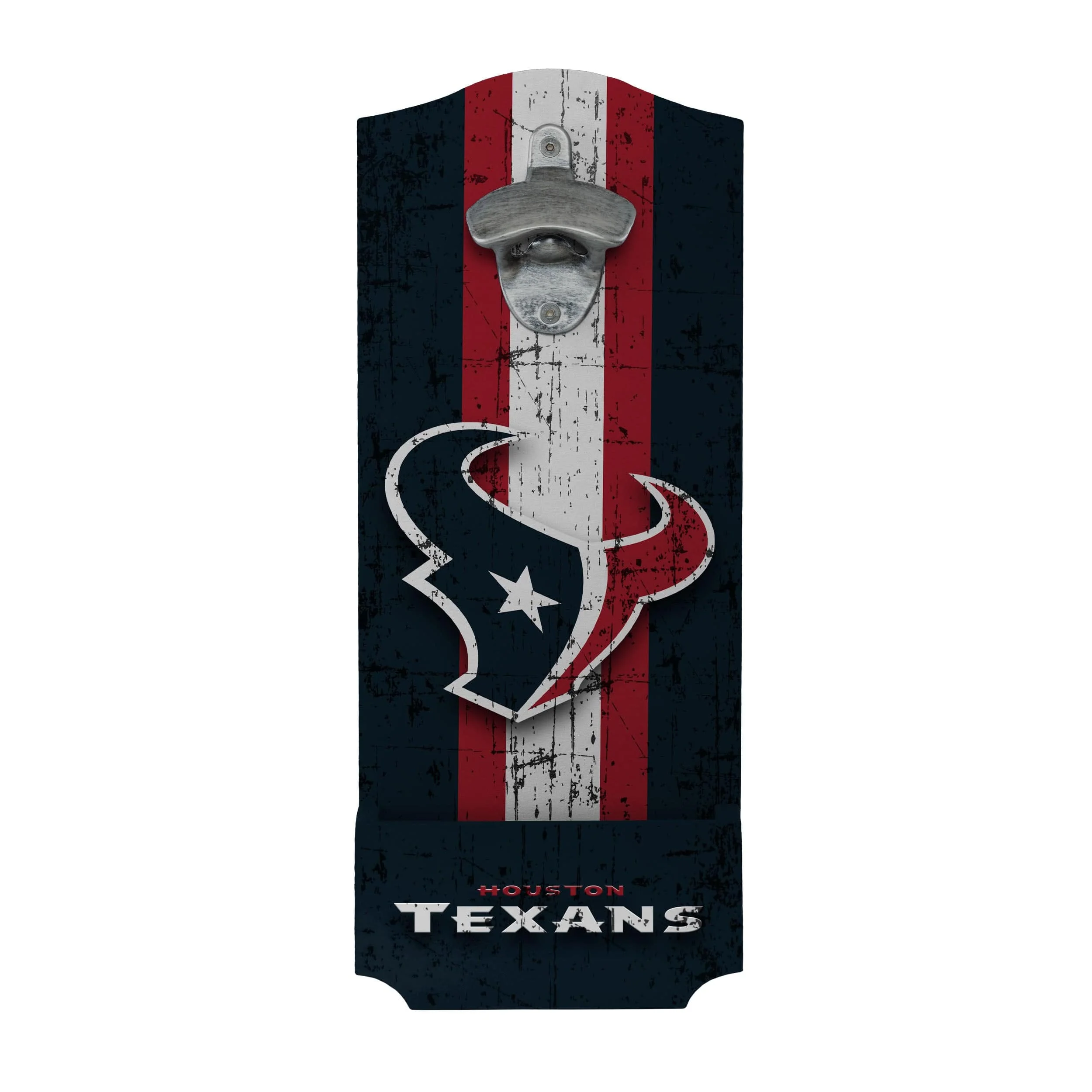 Houston Texans NFL Wooden Bottle Cap Opener Sign - Image 2
