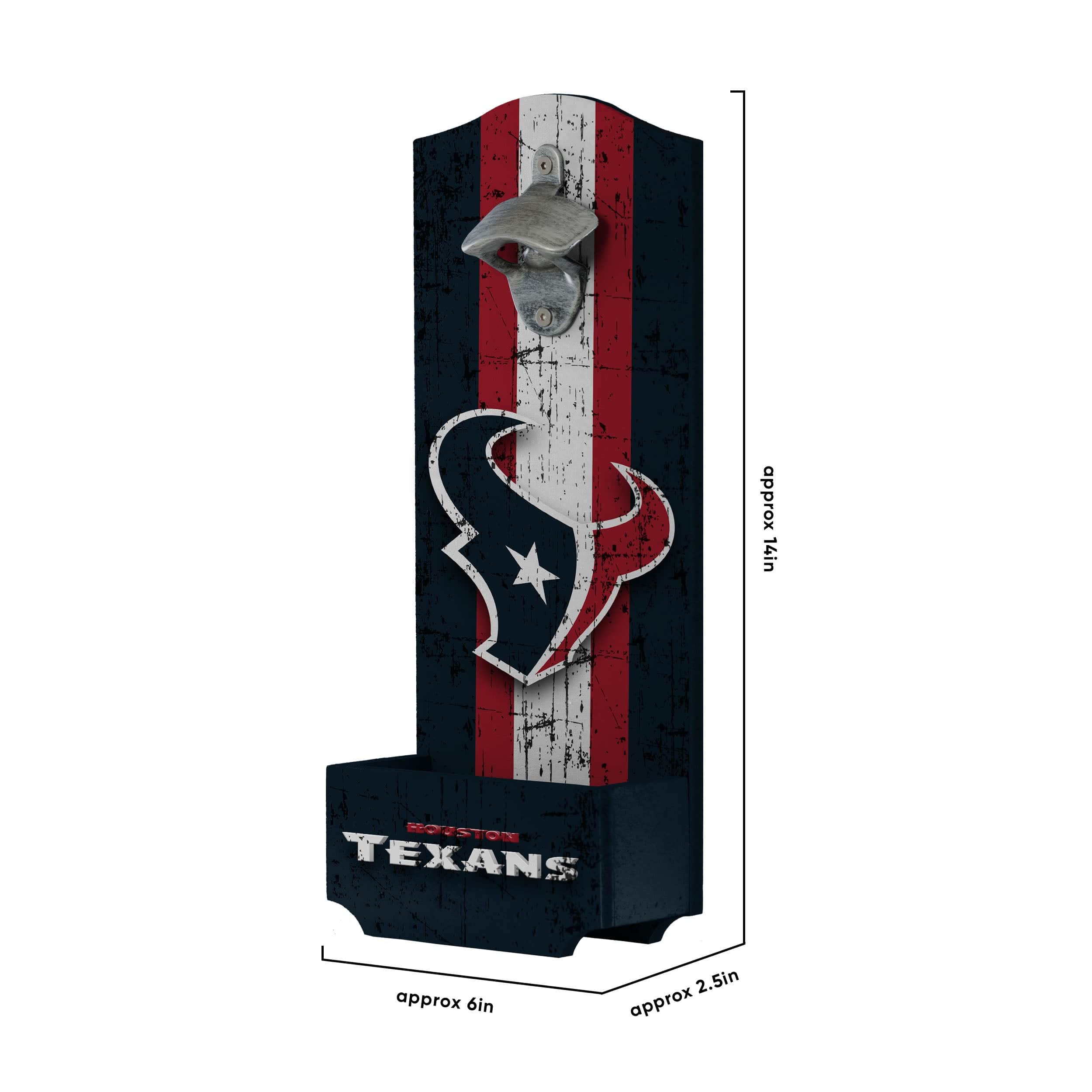 Houston Texans NFL Wooden Bottle Cap Opener Sign - Image 5