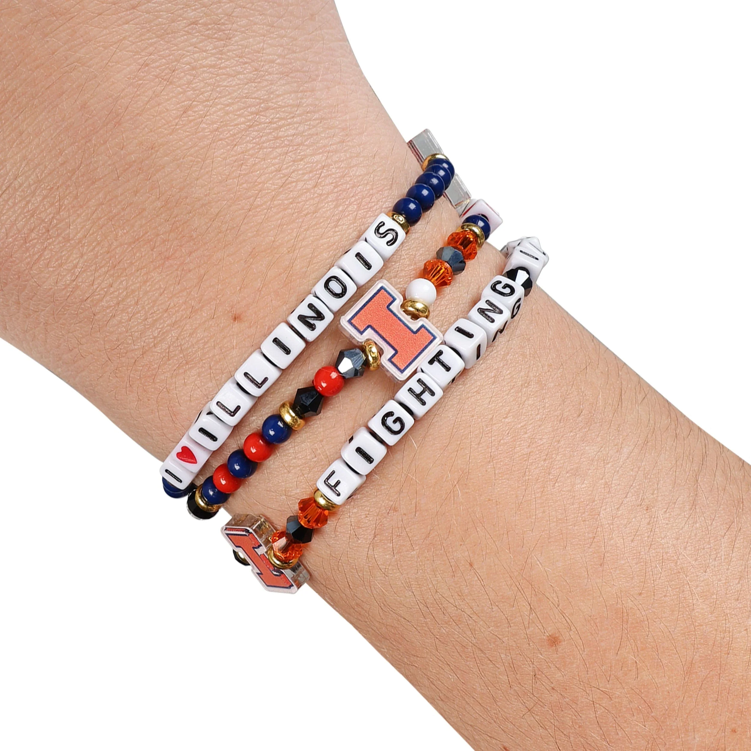 Illinois Fighting Illini NCAA 3 Pack Friendship Bracelet - Image 4