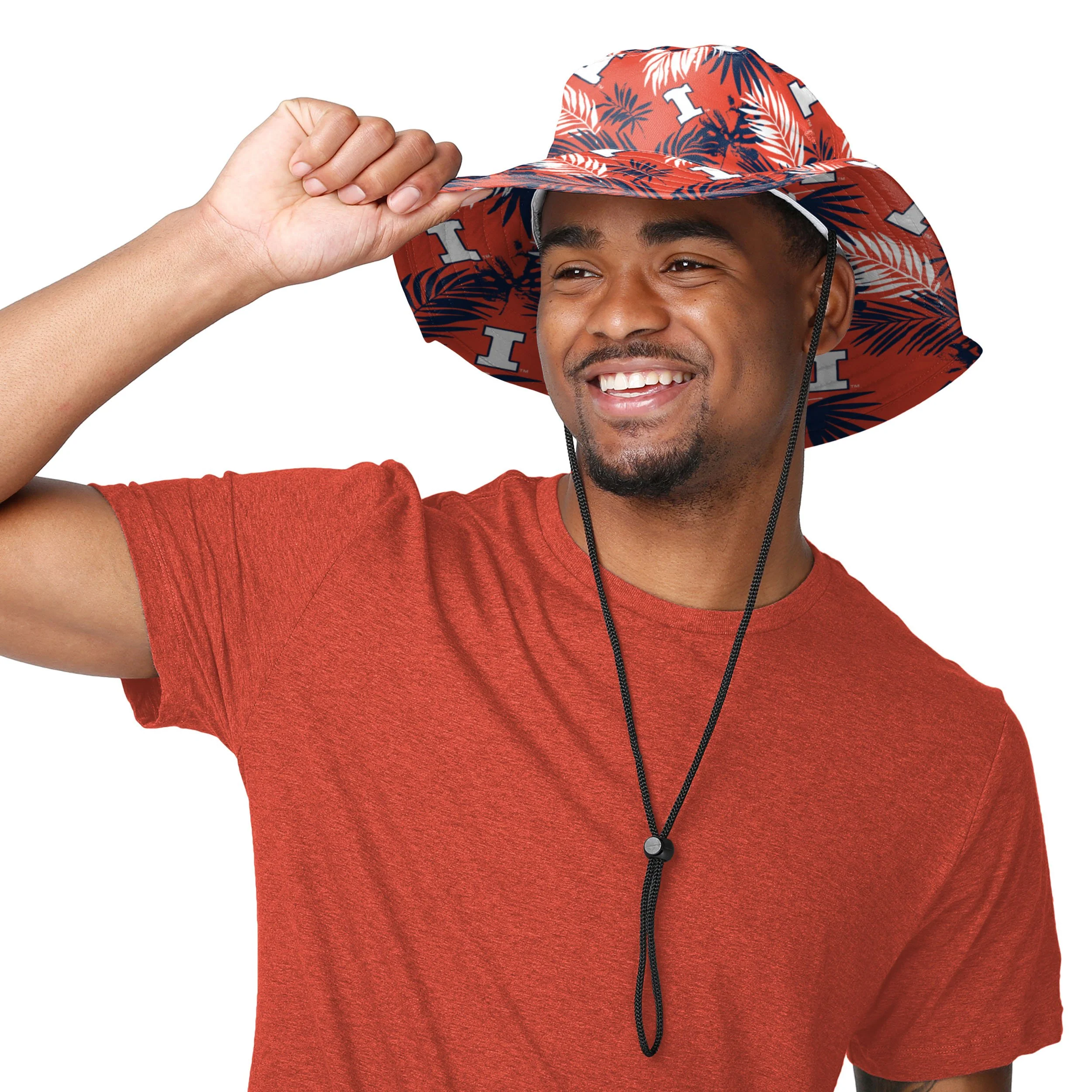 Illinois Fighting Illini NCAA Floral Boonie Hat - Image 2