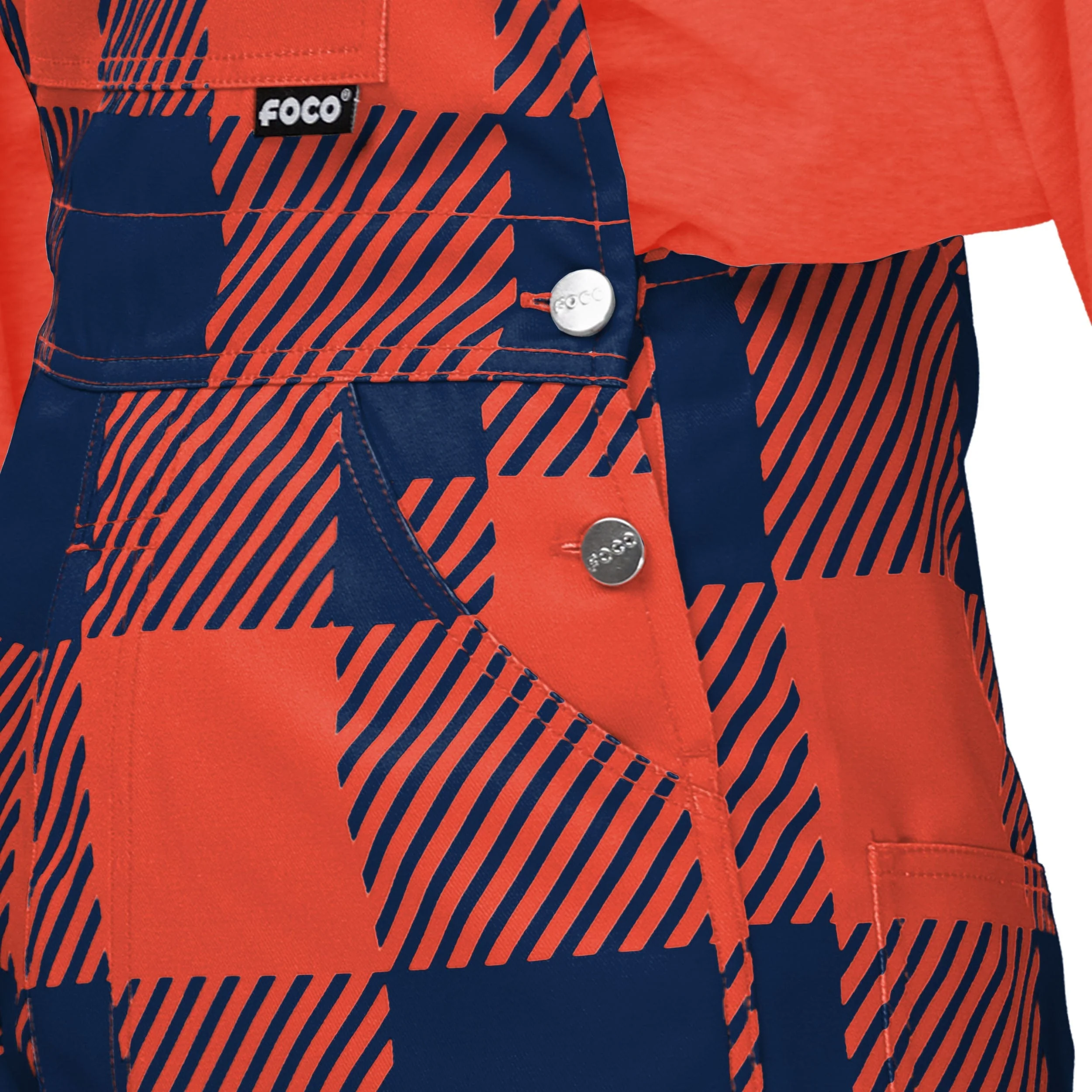 Illinois Fighting Illini NCAA Womens Plaid Bib Overalls - Image 5