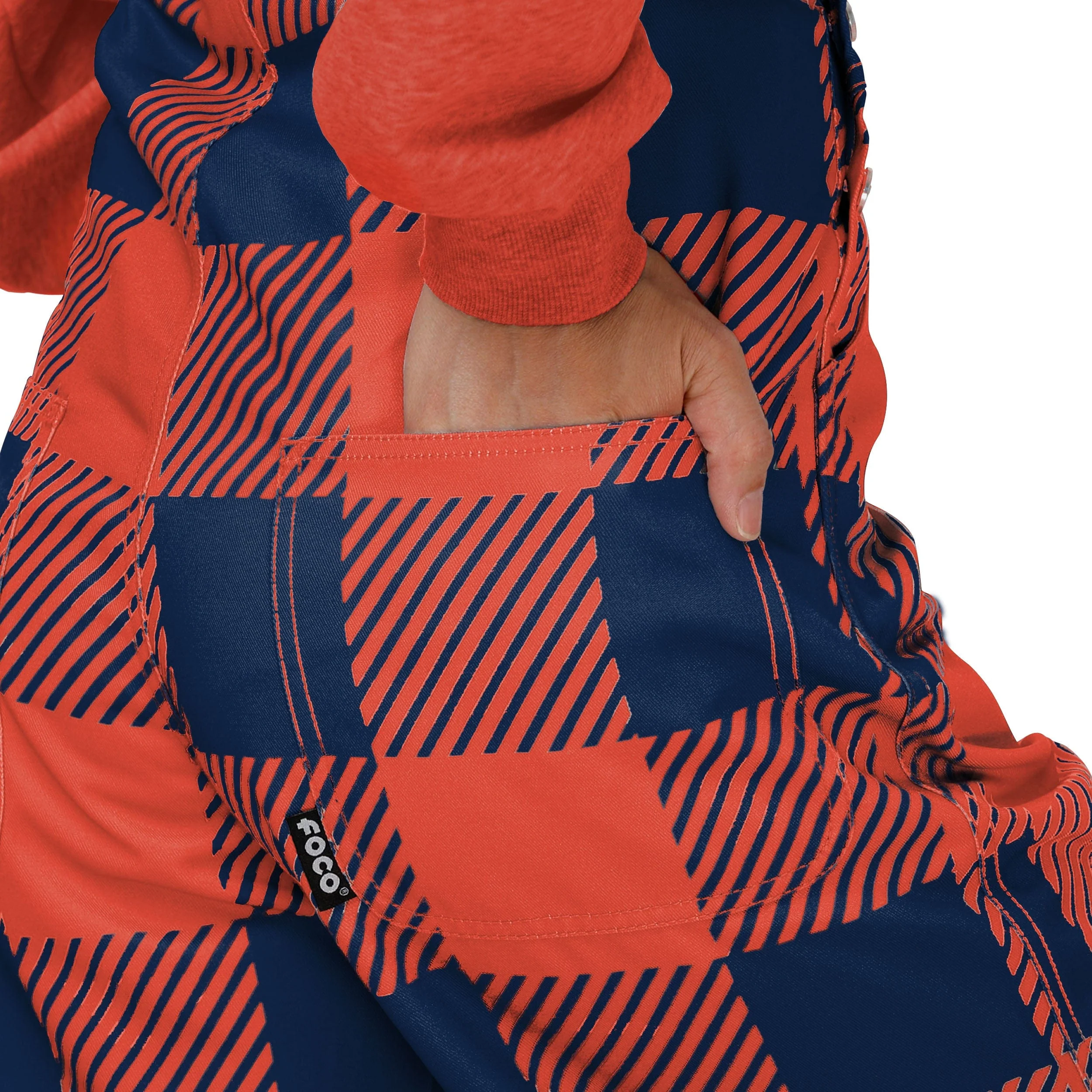 Illinois Fighting Illini NCAA Womens Plaid Bib Overalls - Image 6