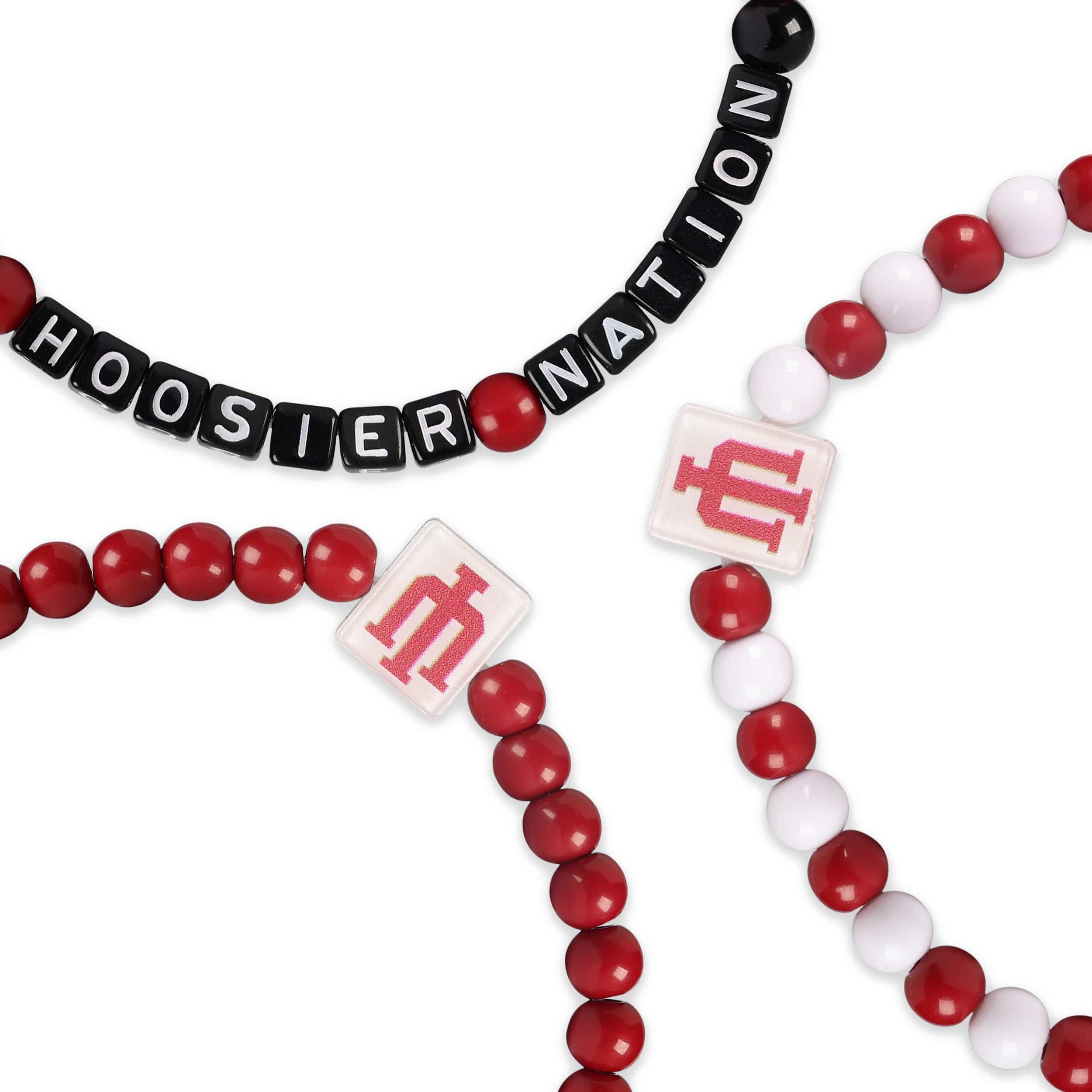 Indiana Hoosiers NCAA 3 Pack Beaded Friendship Bracelet - Image 2
