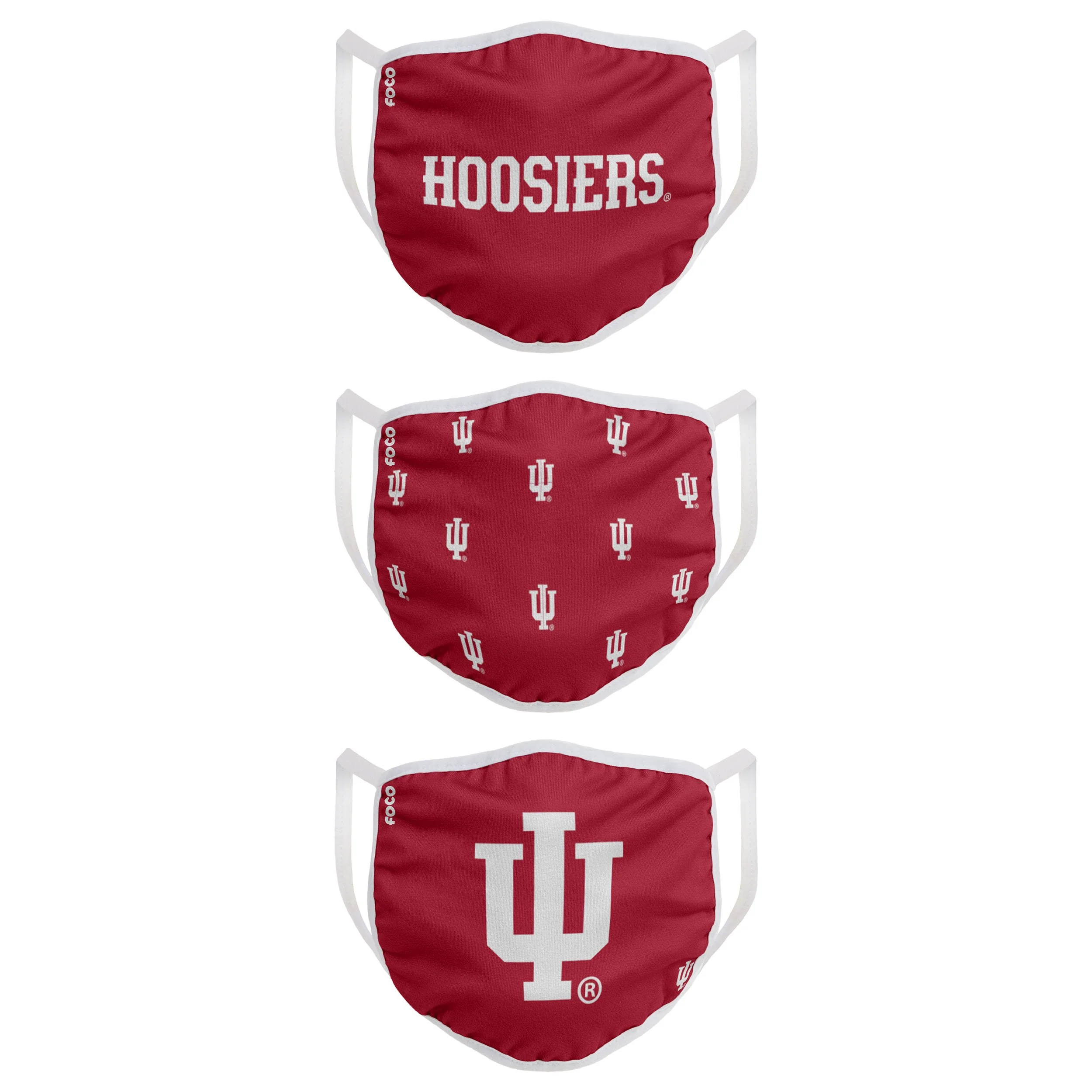 Indiana Hoosiers NCAA 3 Pack Face Cover - Image 2