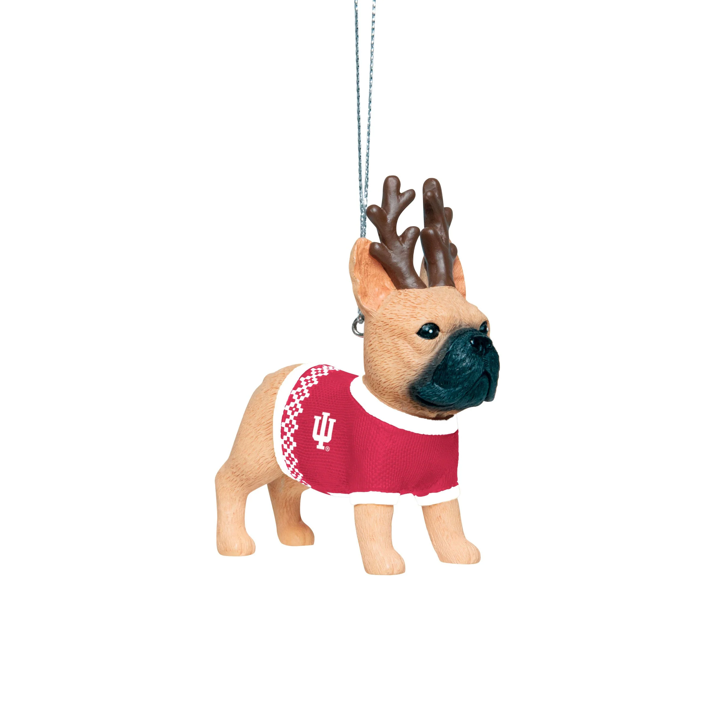 Indiana Hoosiers NCAA French Bulldog Wearing Sweater Ornament