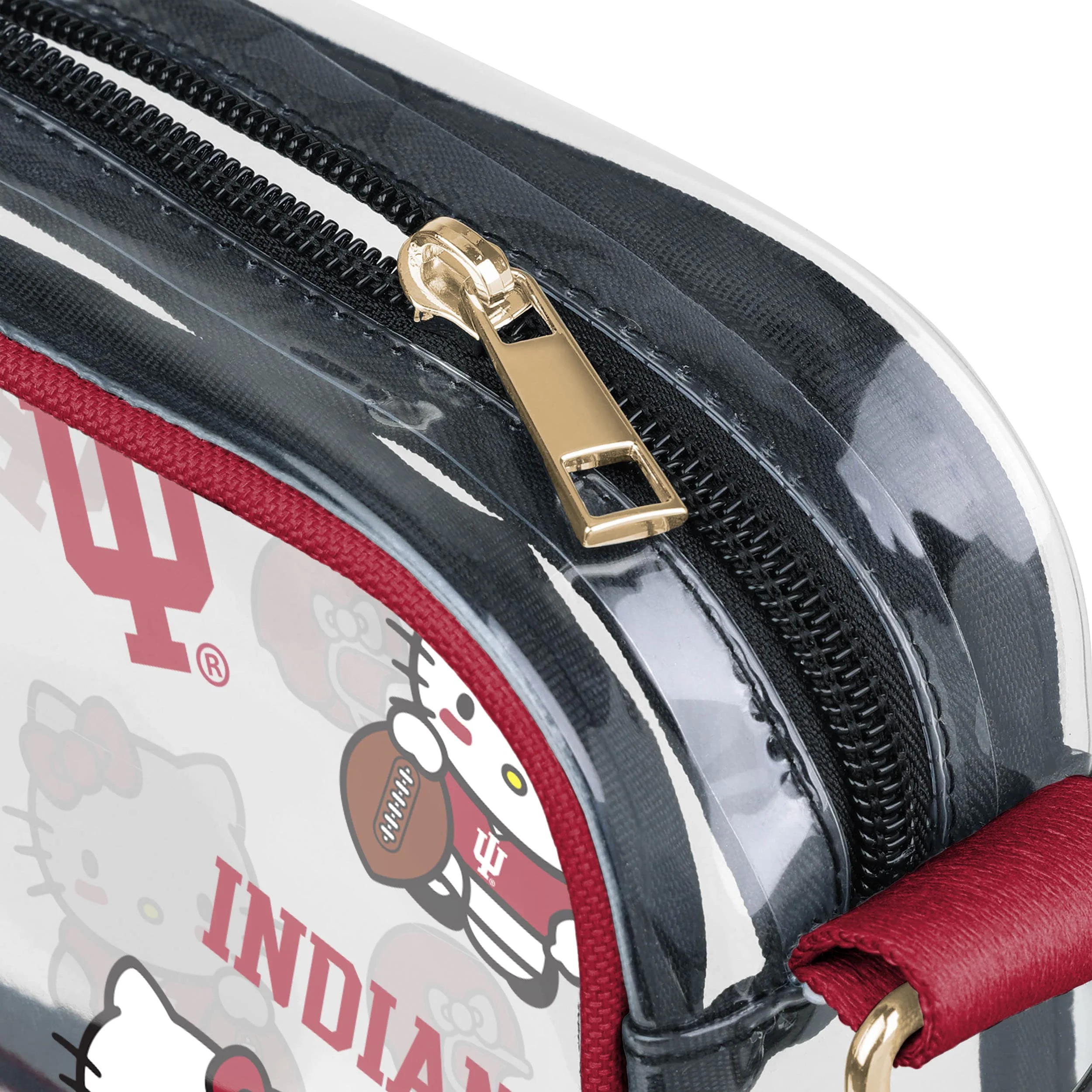 Indiana Hoosiers NCAA Hello Kitty® Clear Crossbody Bag (PREORDER - SHIPS MID JULY) - Image 4
