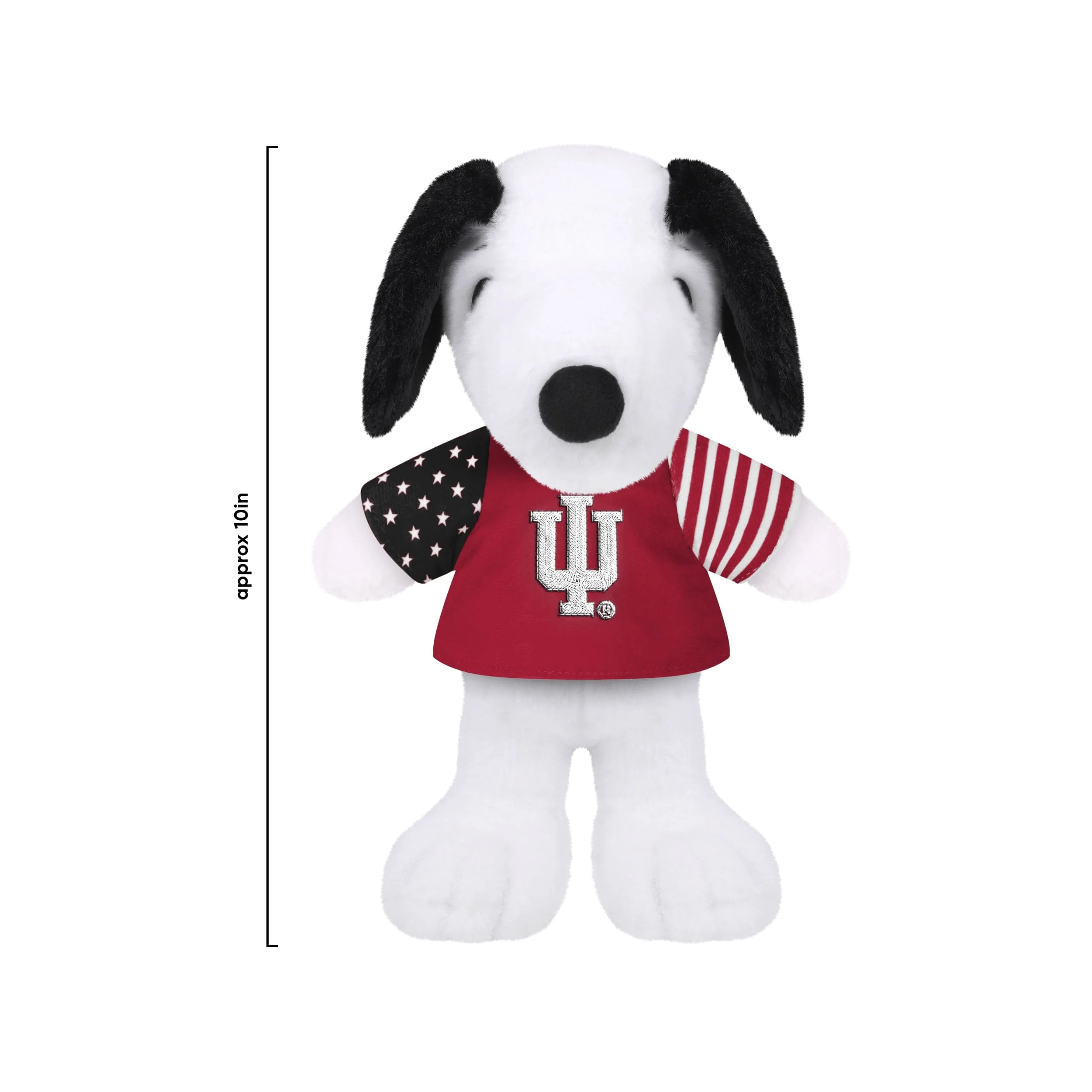 Indiana Hoosiers NCAA USA Flag Snoopy Peanuts Team Jersey Plush - Image 3