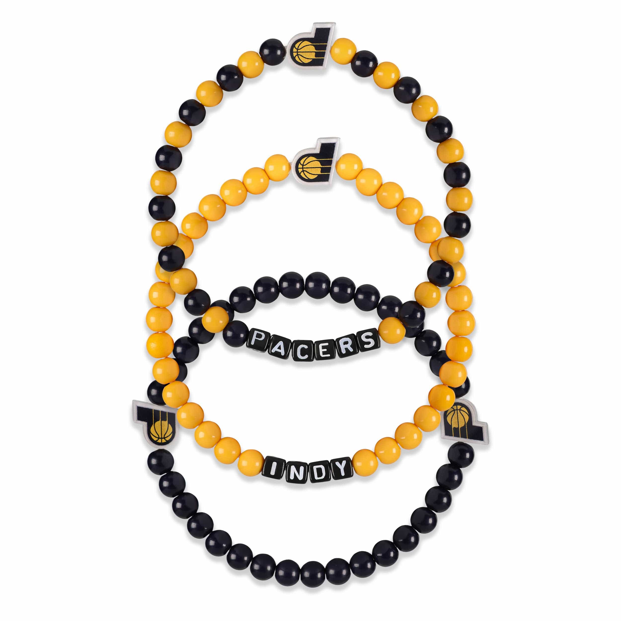 Indiana Pacers NBA 3 Pack Beaded Friendship Bracelet